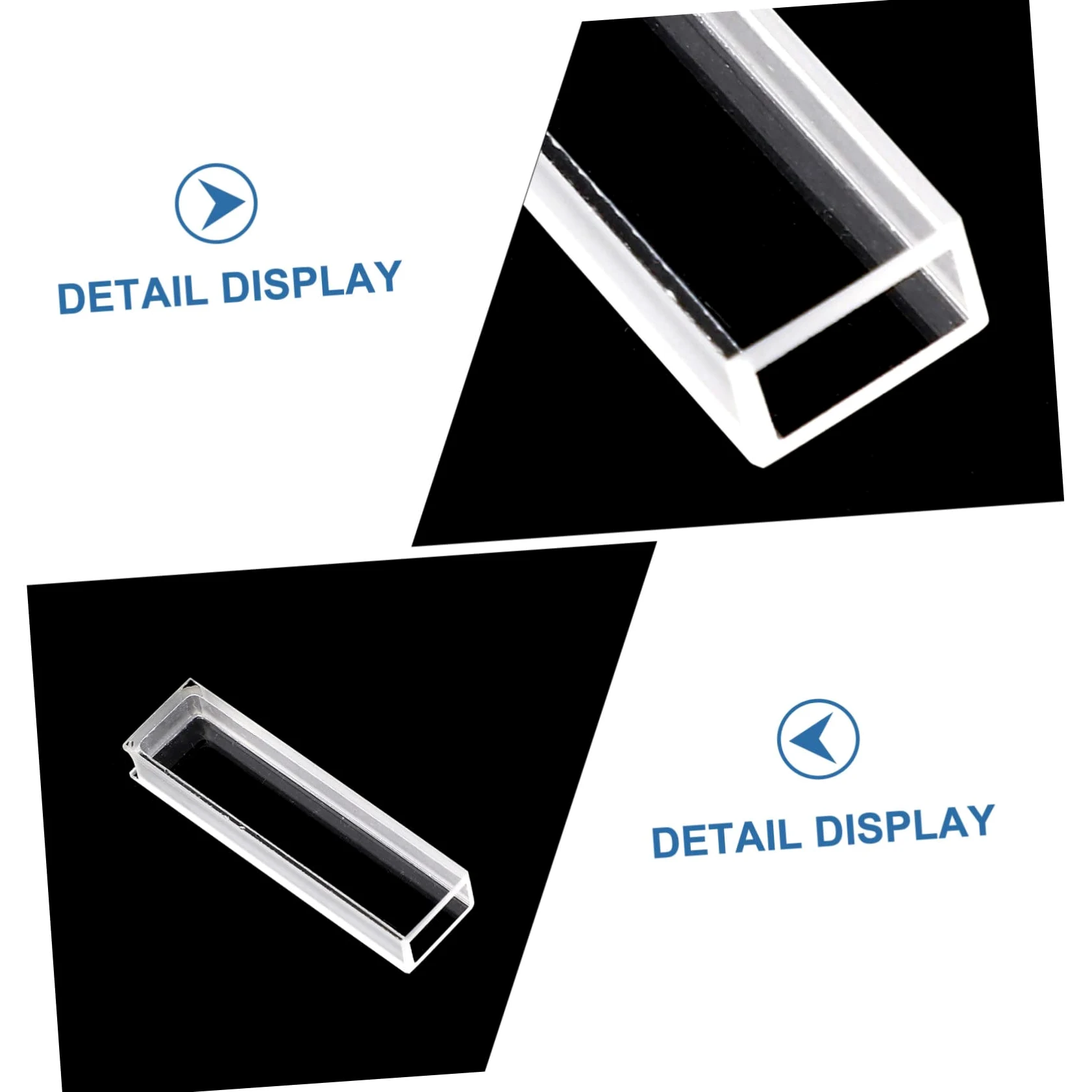 Gatuida 3piezas Cubeta De Cuarzo Transparente para Espectrofotometría Cuvette De Cuatro Caras para Análisis De ADN y Proteínas para Estudios UV-Vis