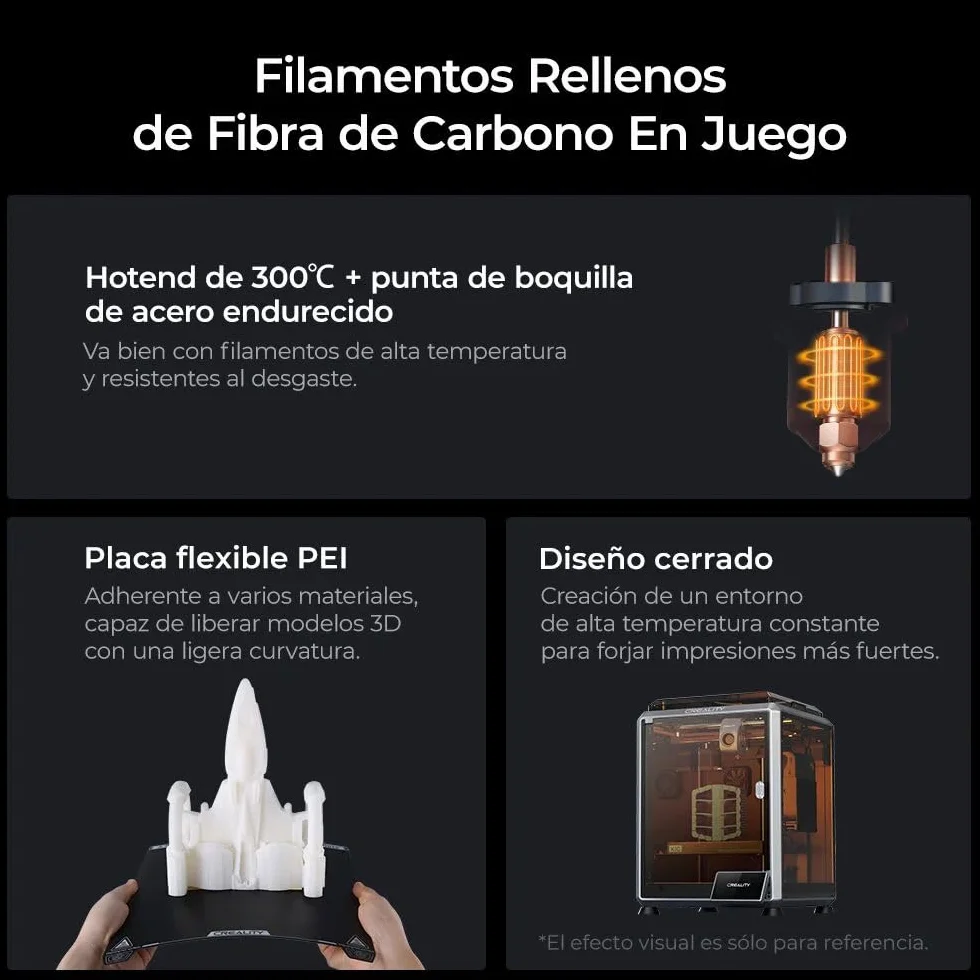 Creality K1C Impresora 3D de 600mm/s Alta Velocidad impresión con cámara AI, Actualización K1,Nivelación Automática y Continuar Imprimiendo Automáticamente,220x220x250mm