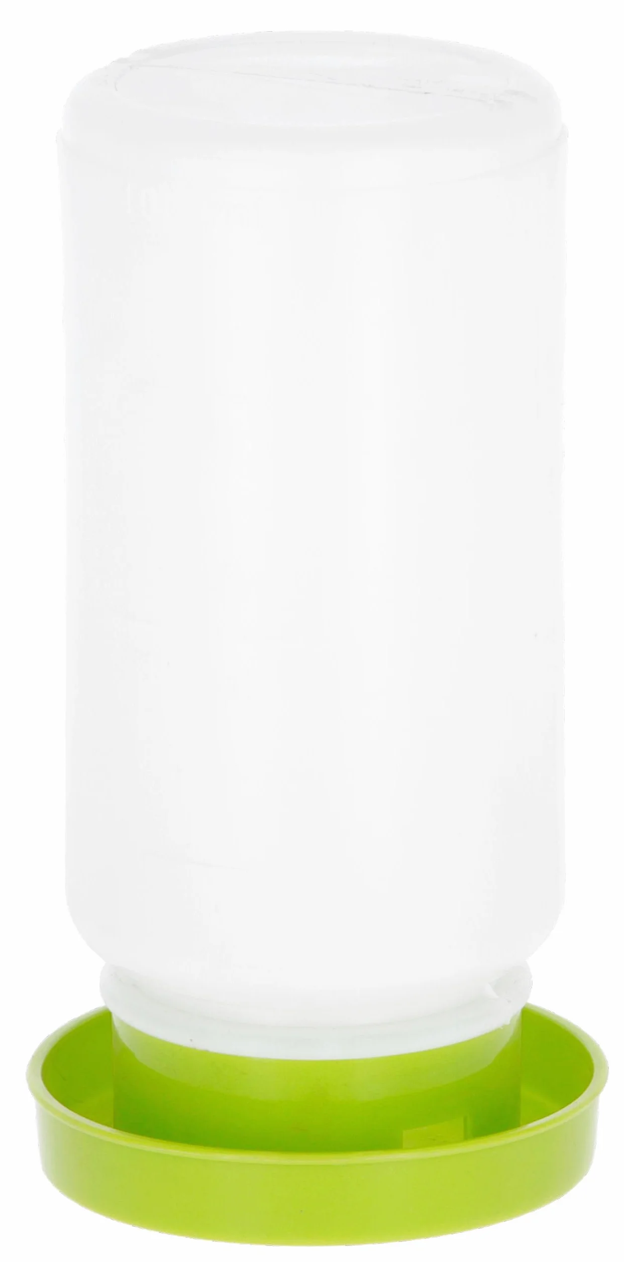 Kerbl Bebedero para Codornices y Aves, Plástico 1L, Verde Claro/Blanco, Apto para Uso Alimentario