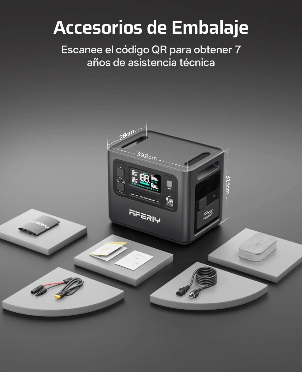 AFERIY Batería De Expansión Compatible Con La Estación De Energía Portátil P280, Batería Portátil De 2048 Wh, 1x P280 Puede Admitir Un Máximo De 4 Baterías Adicionales Paralelo a 10 240 Wh