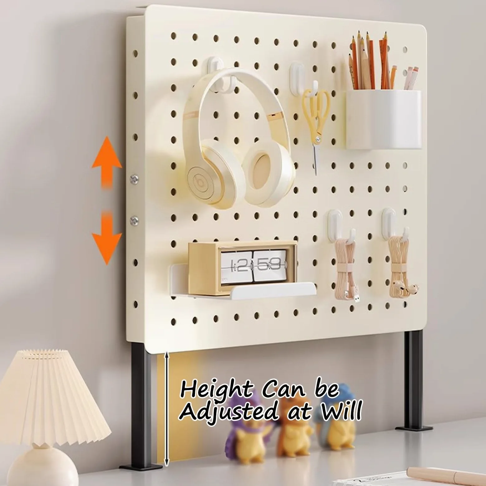 Organizador Herramientas Chapa Perforada Panel Herramientas, Paneles de Tablero Perforado de Metal, Organizador de Tablero Perforado con Accesorios, para Oficina, Banco de Trabajo(20 * 40cm)