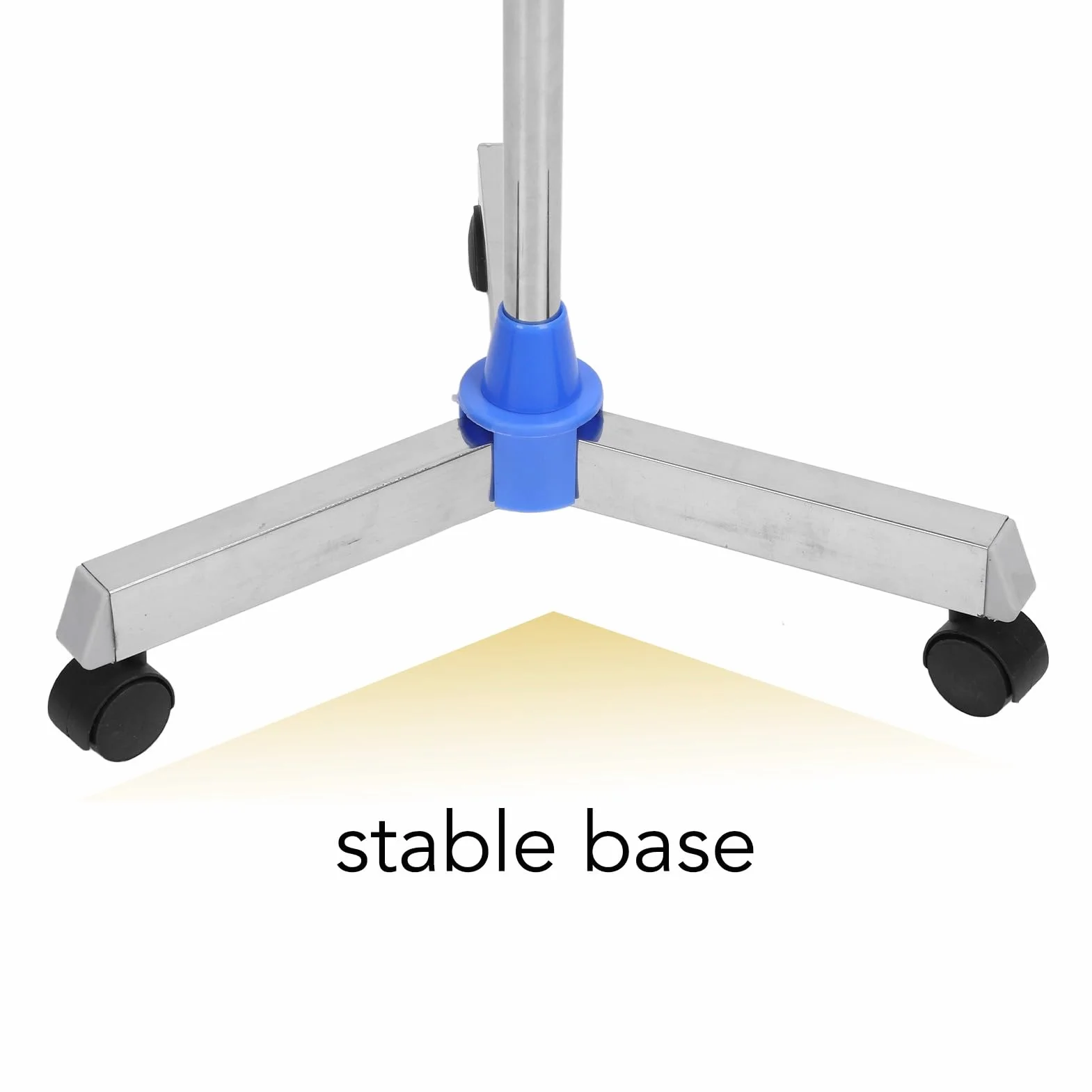 Portasueros, Soporte para Suero de Acero Inoxidable con Ajustable, Base Triangular con Ruedas, Varilla Gruesa, 2 Ganchos, Soporte para Bolsa Intravenosa para el Hogar, Clínica,