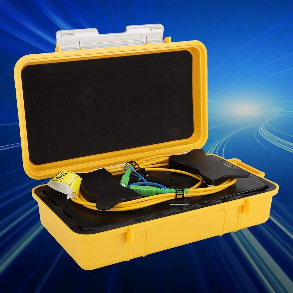Caja de cable de lanzamiento OTDR SC/APC-SC SM 1 km Fibra óptica Eliminador de zona muerta Anillo de fibra