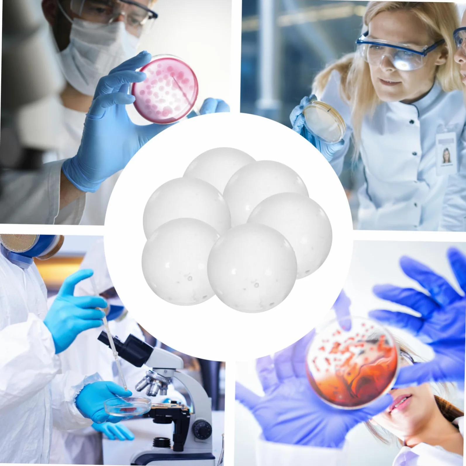 Ciieeo 2000 Piezas de Bolas de Vidrio Sólido Alta Dureza y Superficie Lisa, Esferas Transparentes de 2 Mm para Laboratorio y Experimentos Científicos