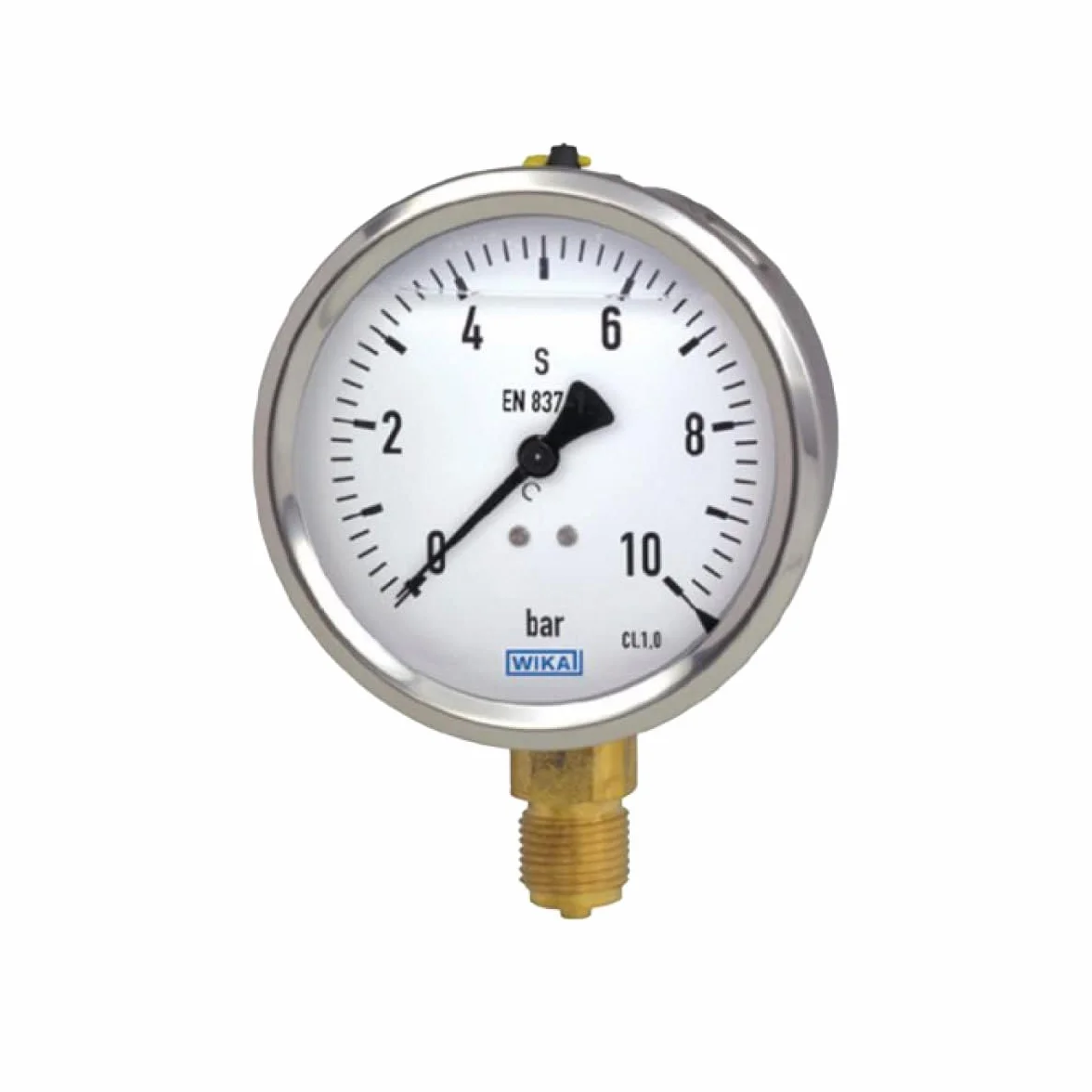 Manómetro Certificado WIKA 9022597 (Rango: 0 a 10 bar) - Manómetro Calibrado ENAC - Incluye Certificado de Calibración Acreditado