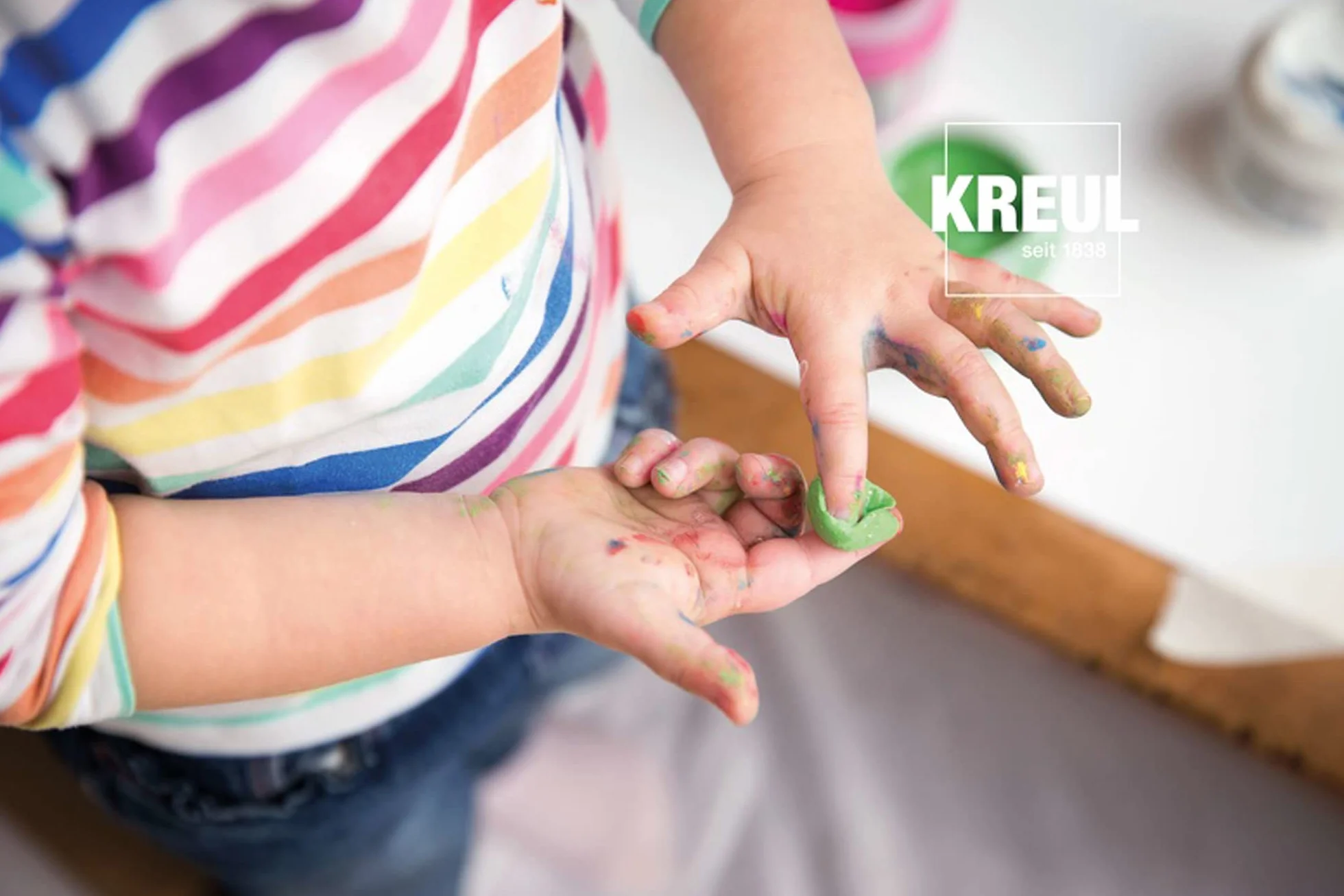 KREUL Mucki Farben für Finger Malerei Hellblau