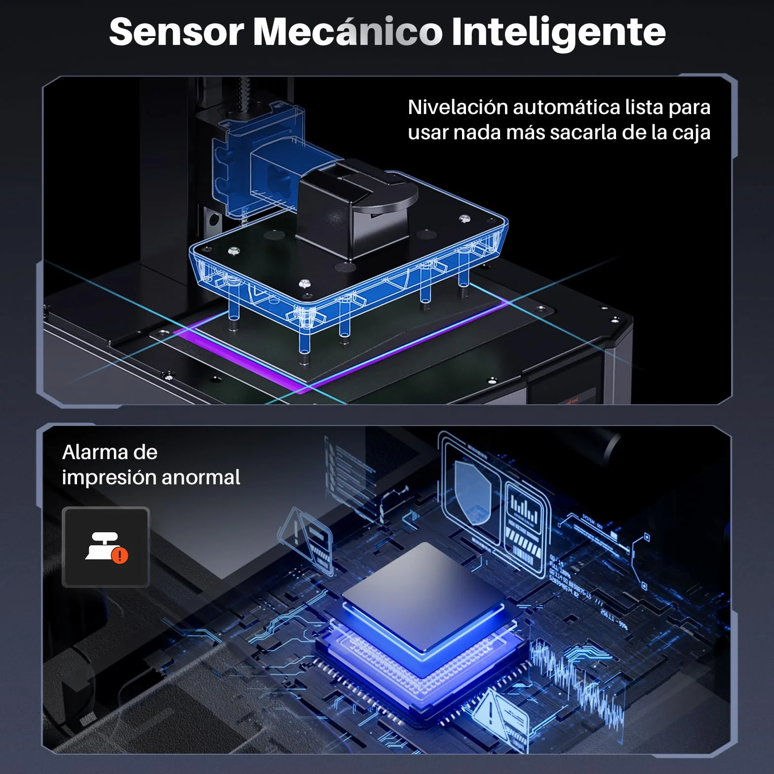 ELEGOO Mars 5 Ultra 9K Impresora 3D Resina, Nivelación Automática, Rápida Impresión 3D a 150mm/h, Cámara AI, Impresión WiFi Cluster, Gran Tamaño de Impresión 153.36 * 77.76 * 165mm³
