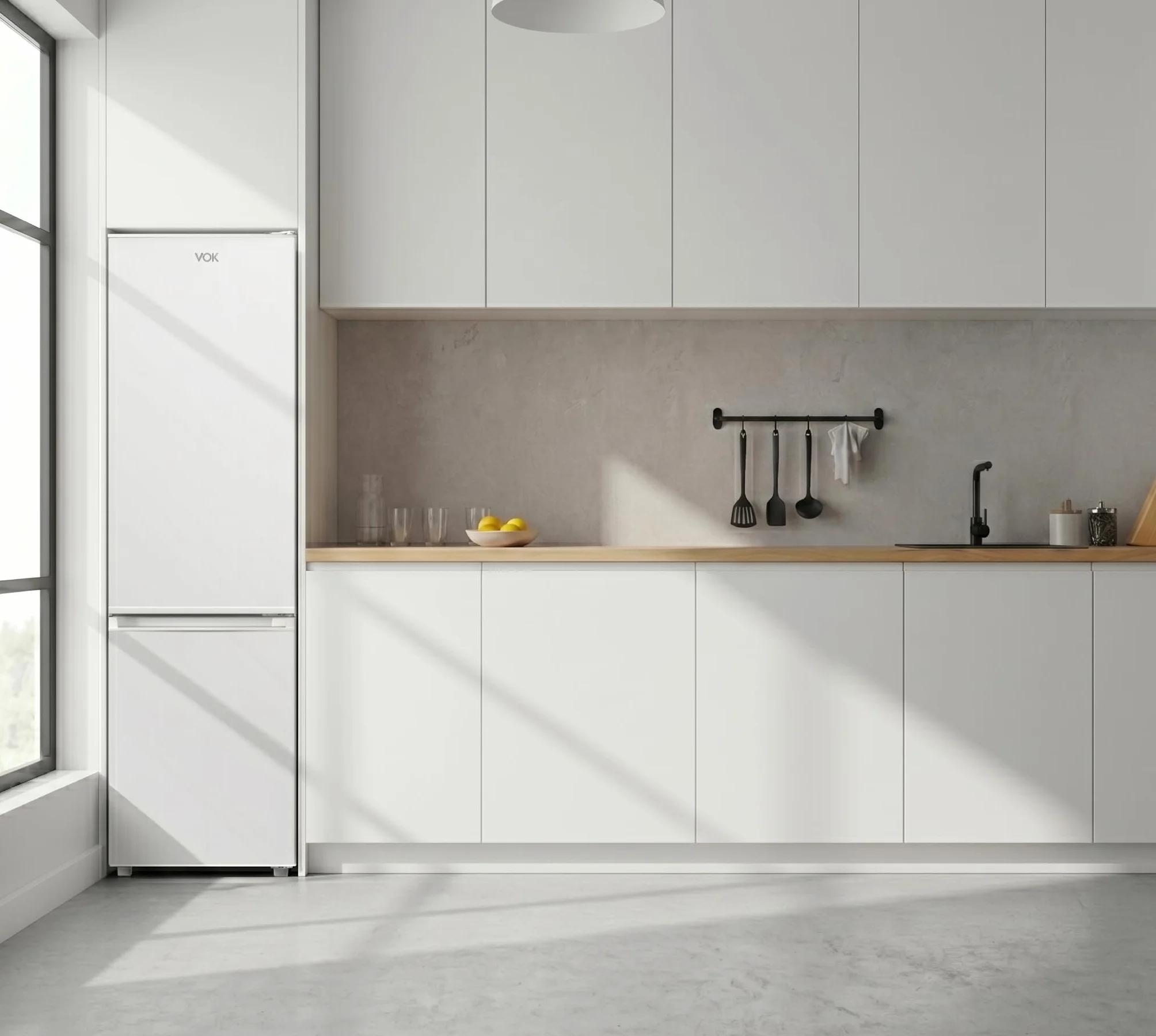 Frigorífico Combi VOK EVR-224DEW 224L 170 cm 52.5 cm Puerta Reversible 39 dB Clase E Blanco