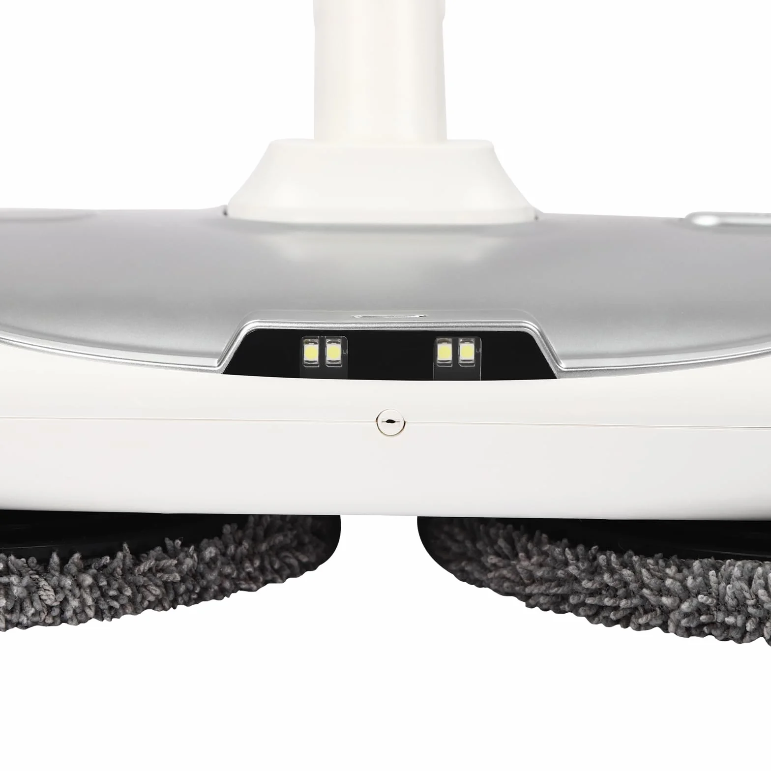 Fregona eléctrica inalámbrica con cubo de limpieza, depósito de agua de 400 ml e iluminación LED, fregona vibratoria, mopa autolimpiante (plata, blanco)