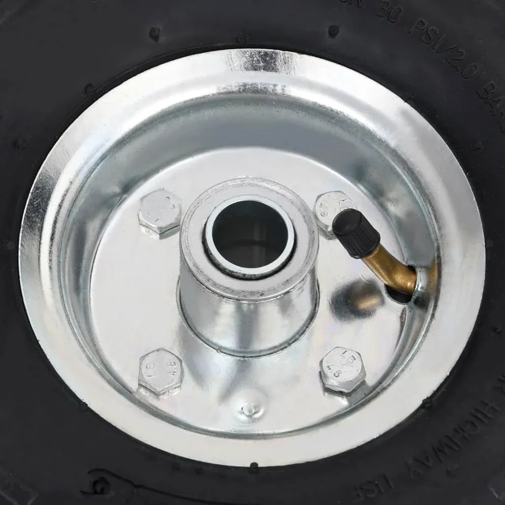 Ruedas para carretillas, 4 unidades, goma, 4,10/3,50-4 (260 x 83)