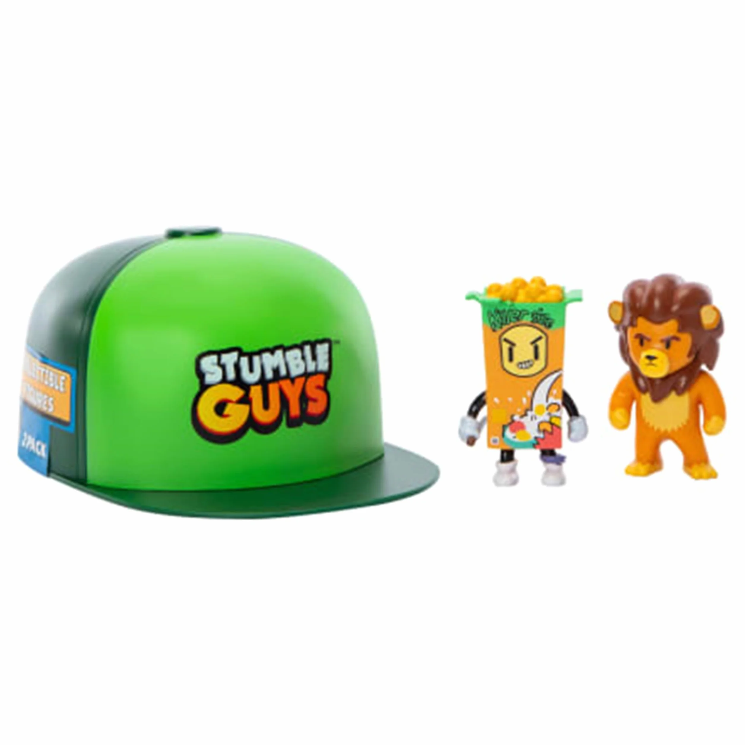 Bizak Stumble Guys Pack Gorra 2 Figuras Sorpresa 5 cm Articuladas Licencia Oficial