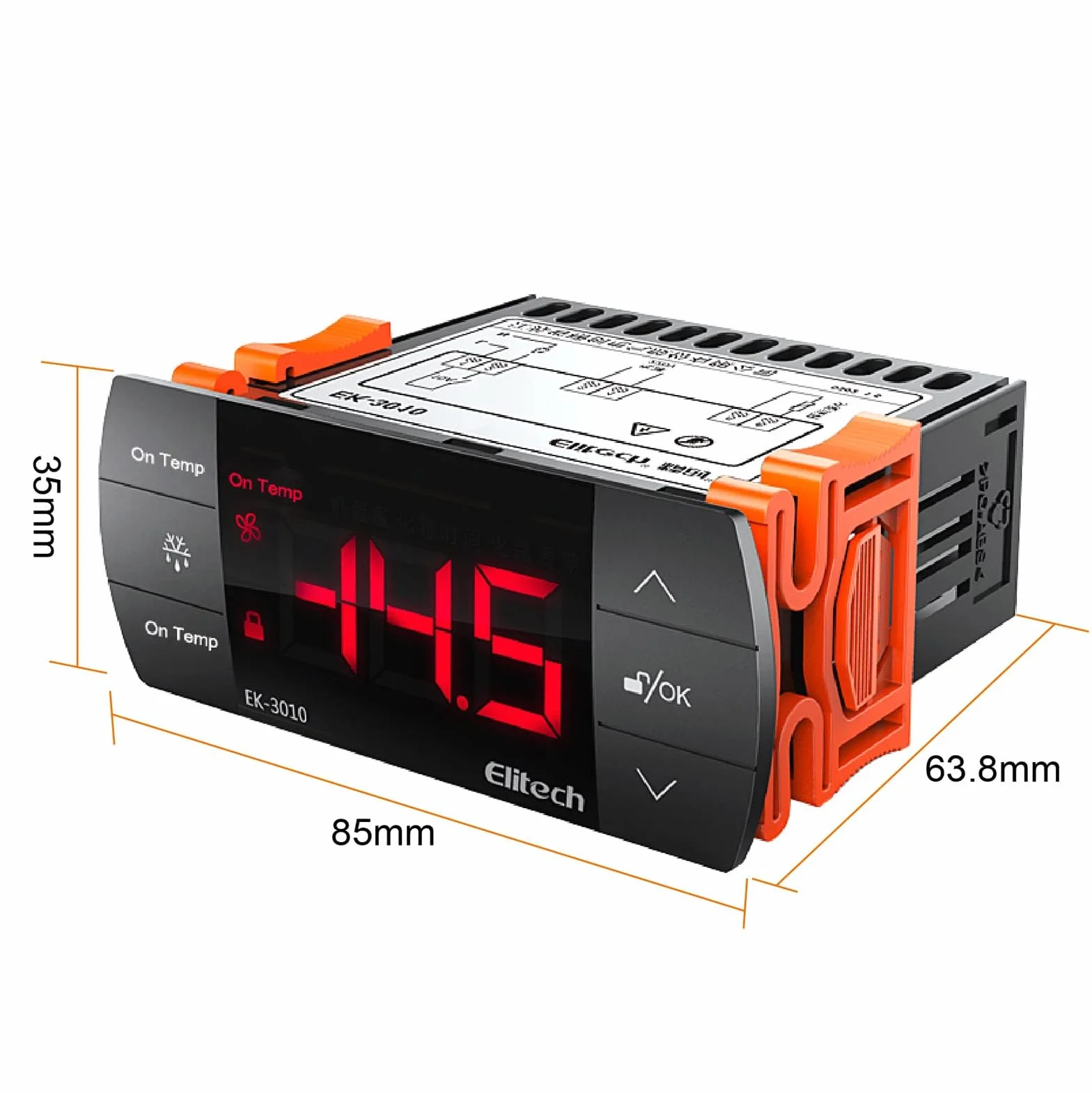 Elitech EK-3010 Termostato Digital para Calefacción y Enfriamiento Hogar Cámara Fría