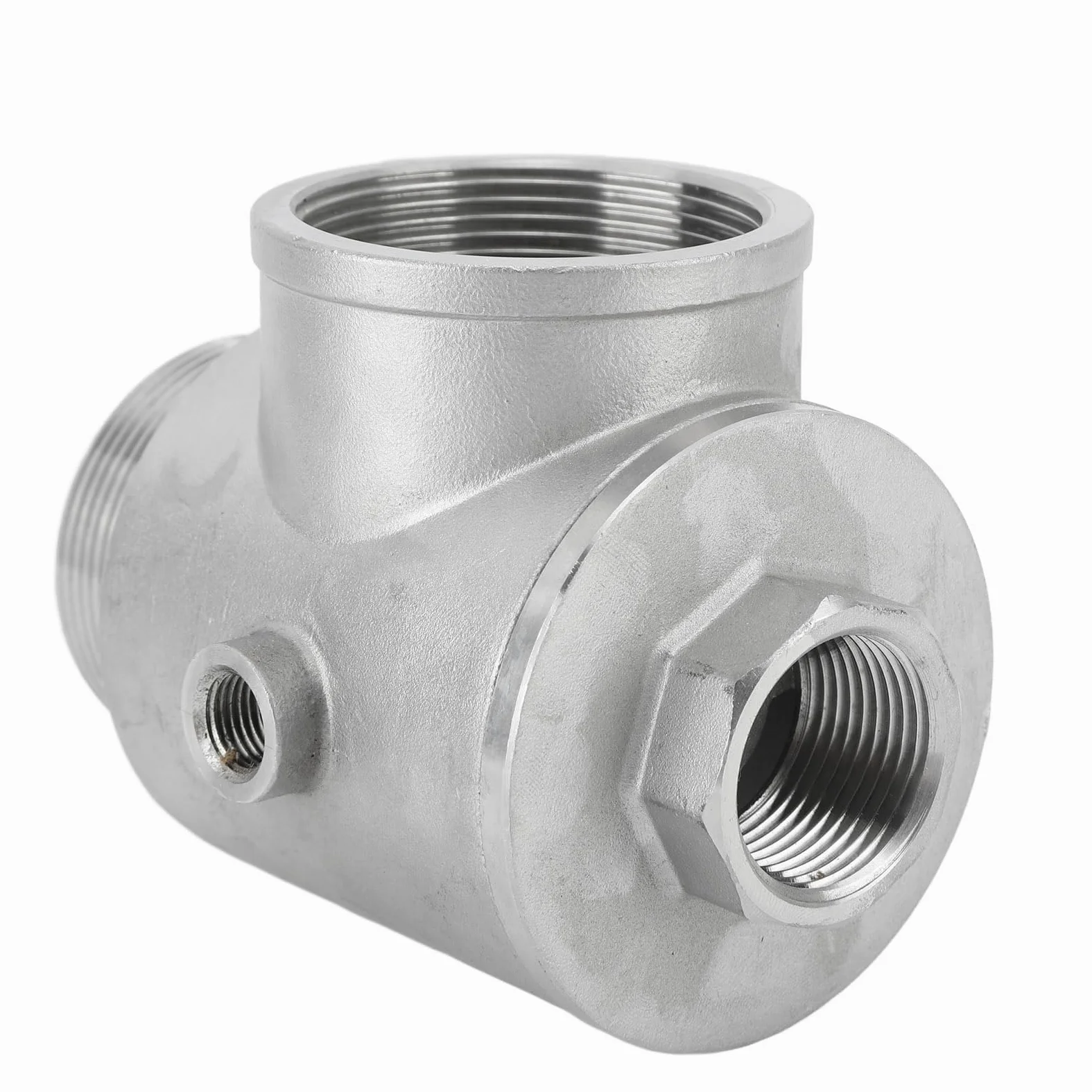 Válvula de retención de 16 MPa, válvula de retención de resorte para bomba de agua de 5 vías, válvula de control hidráulica de aleación de aluminio con roscas macho y hembra para