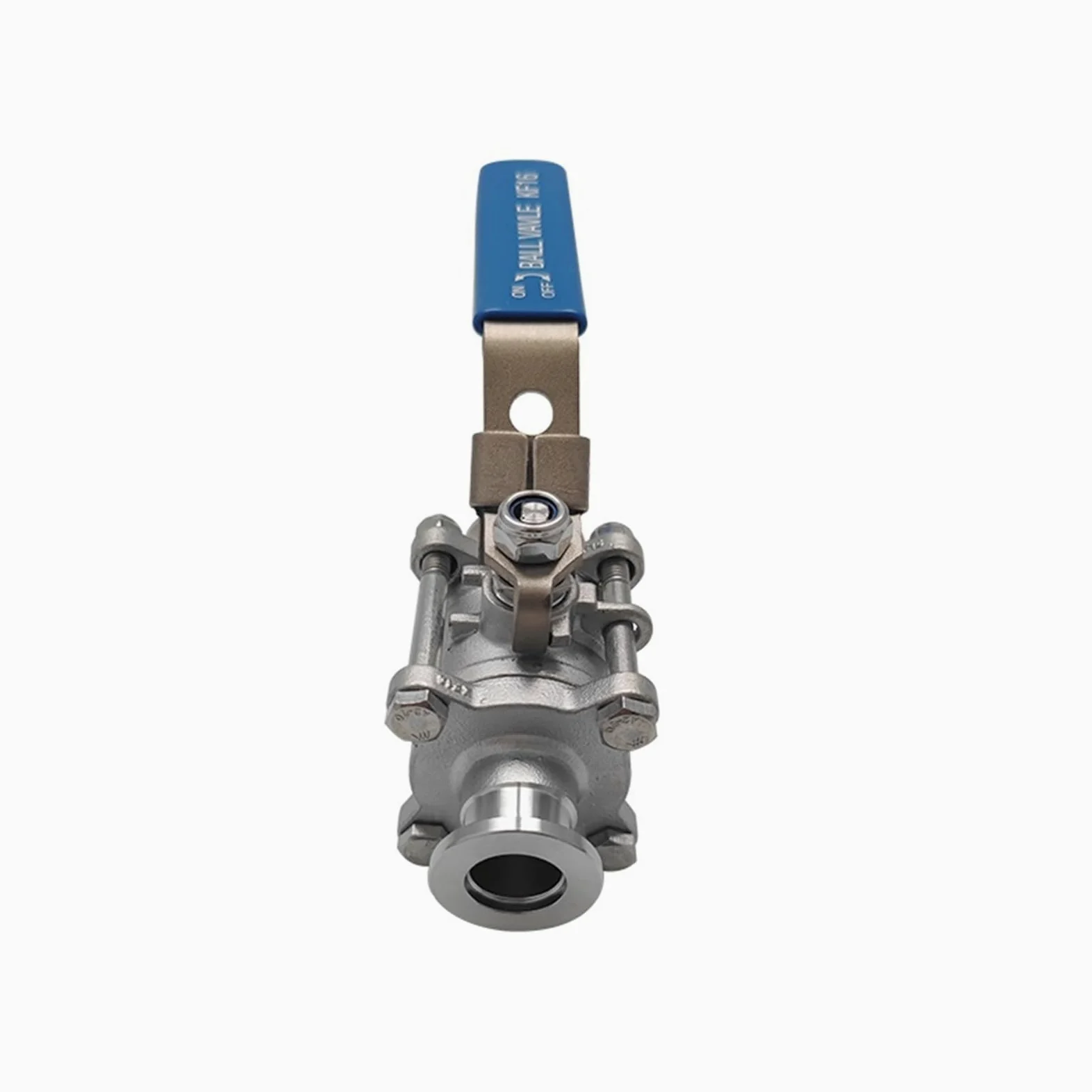 Válvula de bola manual de alto vacío de 3 piezas, brida KF16, KF25, KF40 y KF50, de acero inoxidable 304/316L, 1 unidad(KF-16,SS316L)