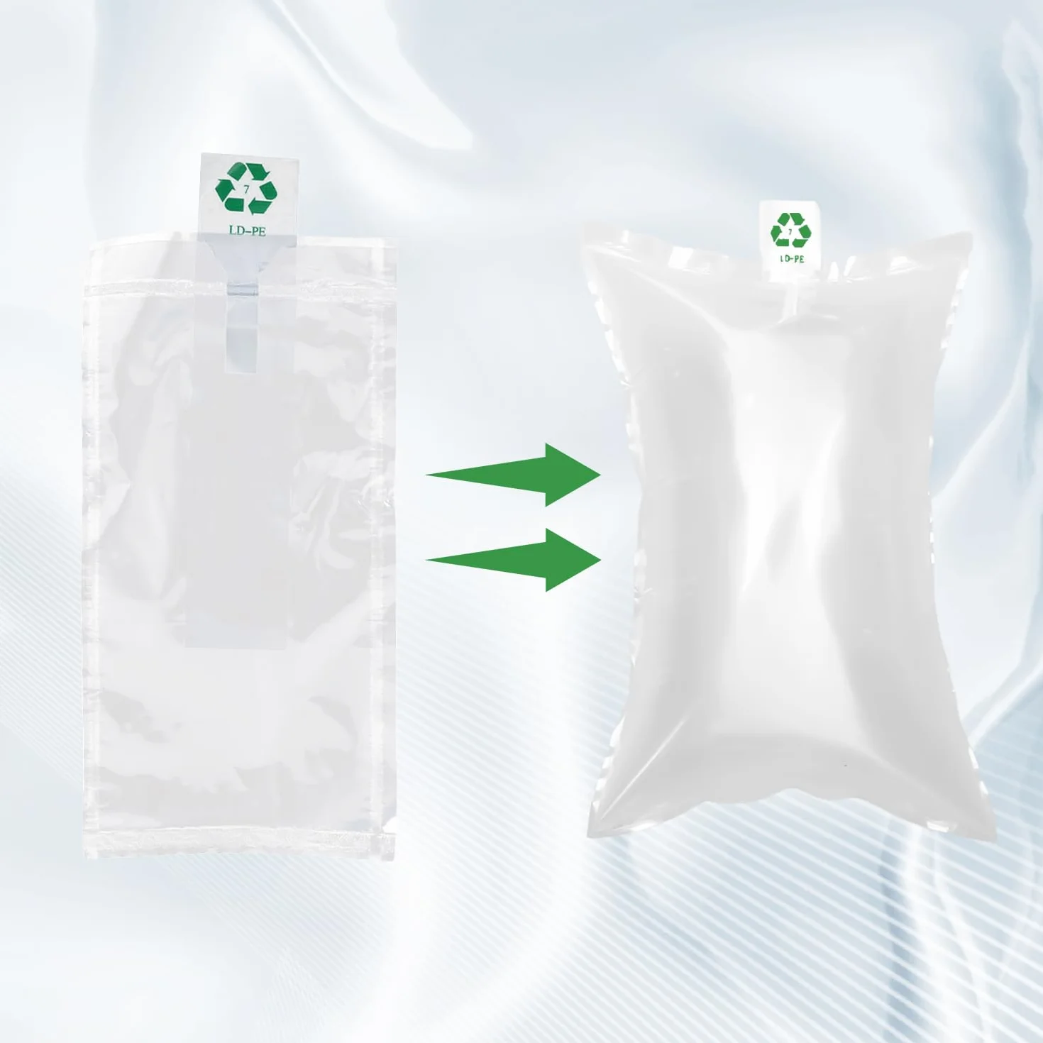 Bolsas de aire inflables transparentes 10×20cm, pack de 100, relleno protector para embalaje