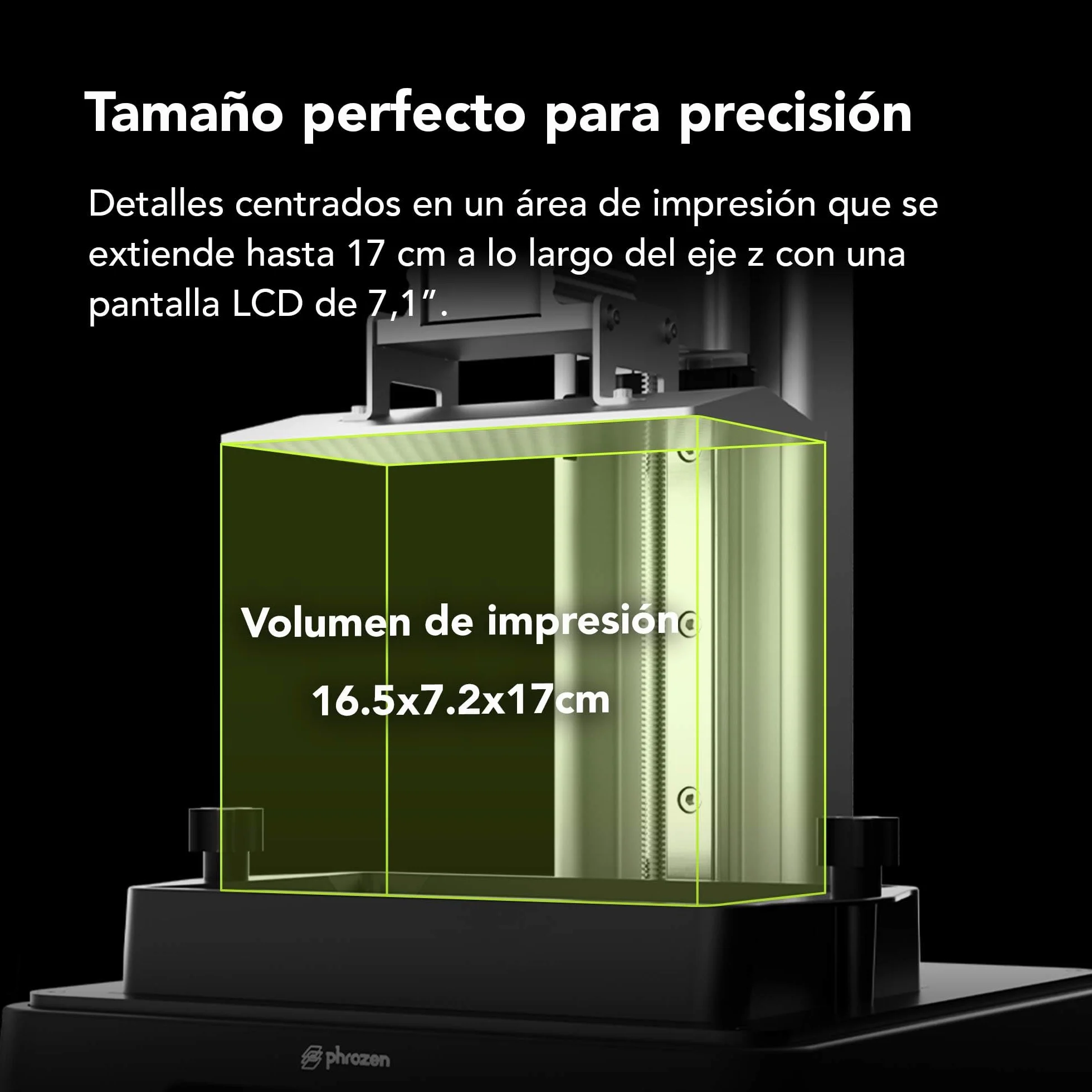 Phrozen Sonic Mini 8K S Impresora de Resina | 7.1" 8K Mono-LCD 3D Resin Printer | Precisión Ultra Alta 22µm, Tamaño de Impresión 165x72x170 mm | 3D Printer para Principiantes