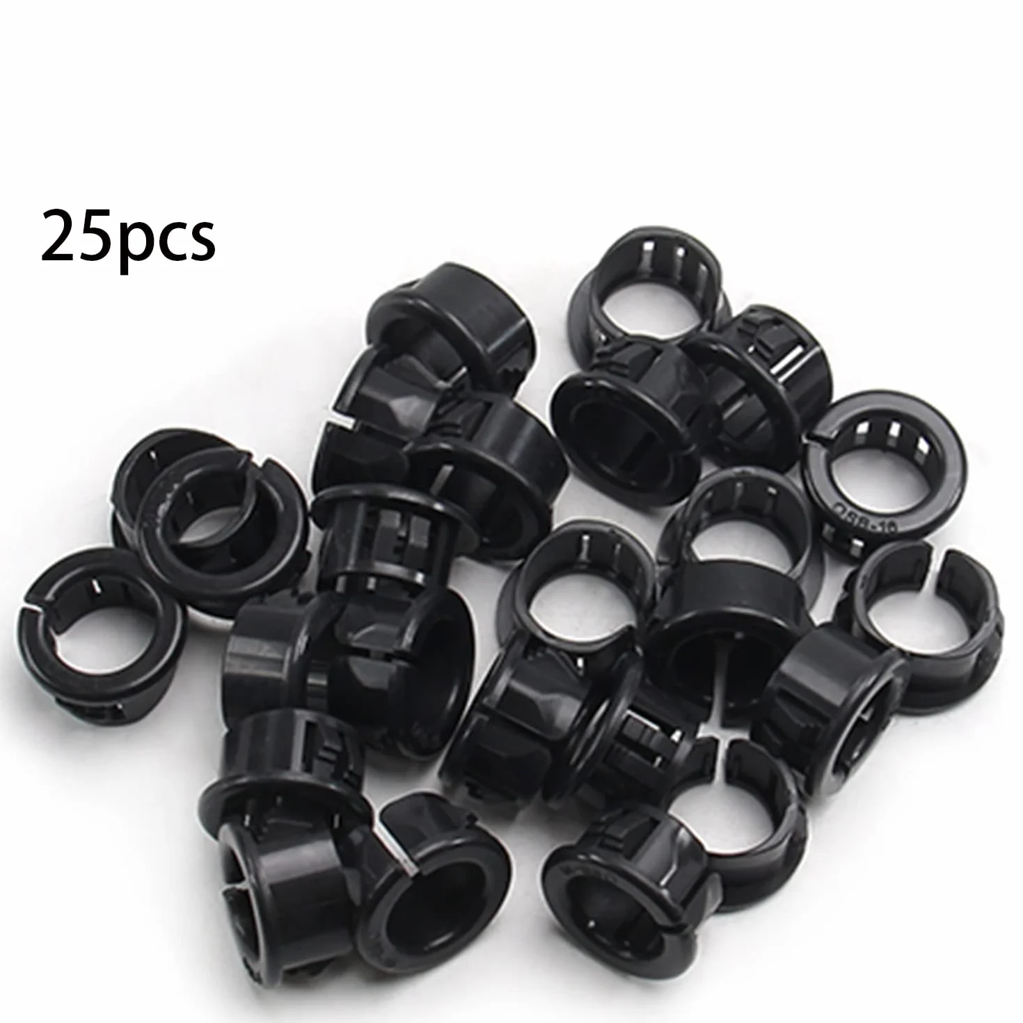 Heyiarbeit OSB-16 16mm Nylon Cable Snap Bushing 25pcs Black