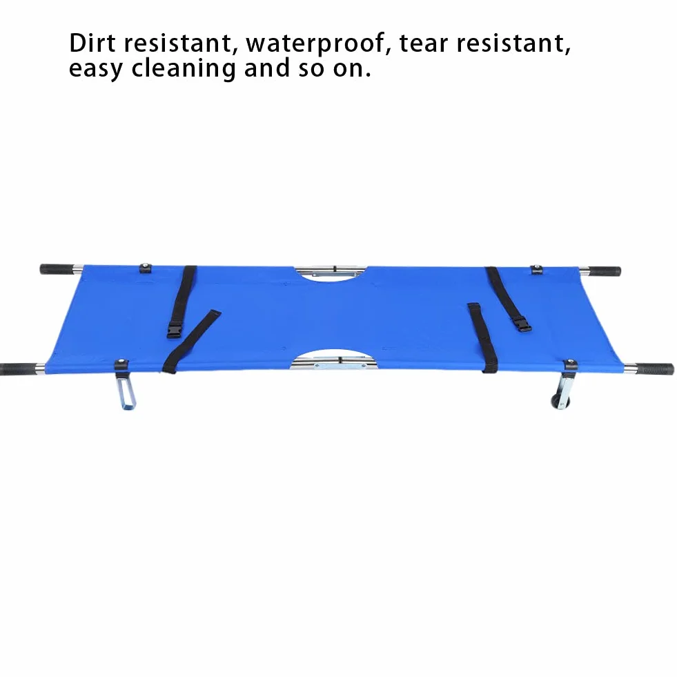 Camilla de Transporte Plegable, Camillas Plegables para Ambulancia Médica Emergencia Plegable Mover Pacientes Trasera Rescate hospitalaria Decoration 150Kg Tela Oxford Espalda Impermeable (Azul)