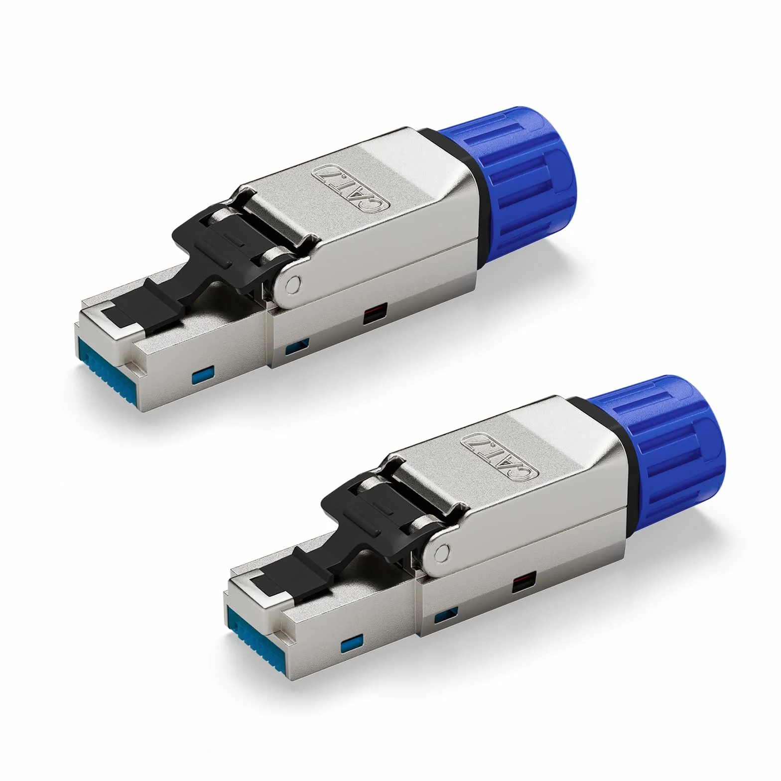 VCELINK Conector RJ45 Cat7 Bañado en Oro Blindado para Cable Ethernet Cat6A/Cat7, Paquete de 2