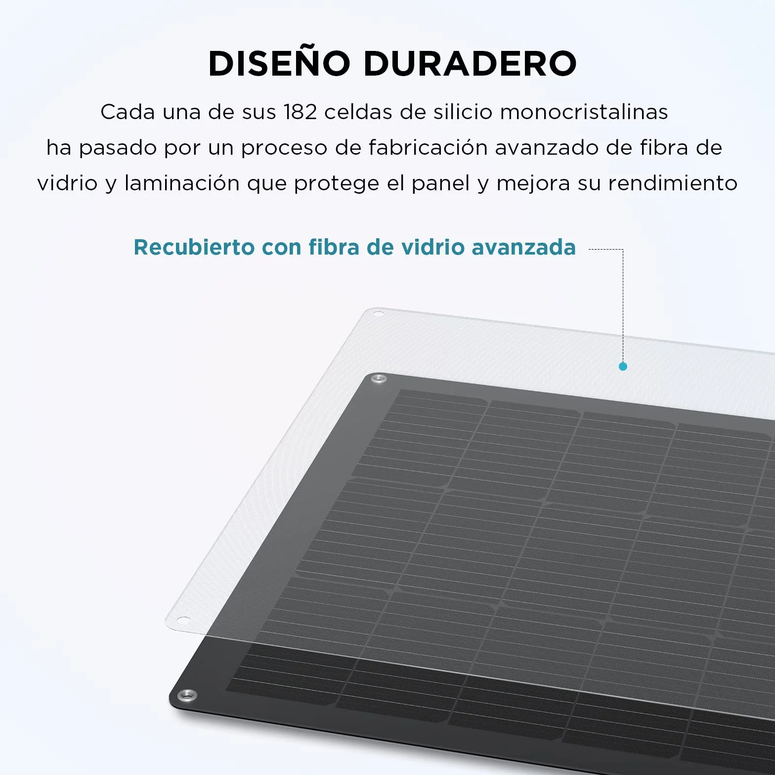 Panel solar flexible EcoFlow de 100 W con impermeabilidad de grado IP68 y celdas solares de alta eficiencia para techos, autocaravanas y mucho más