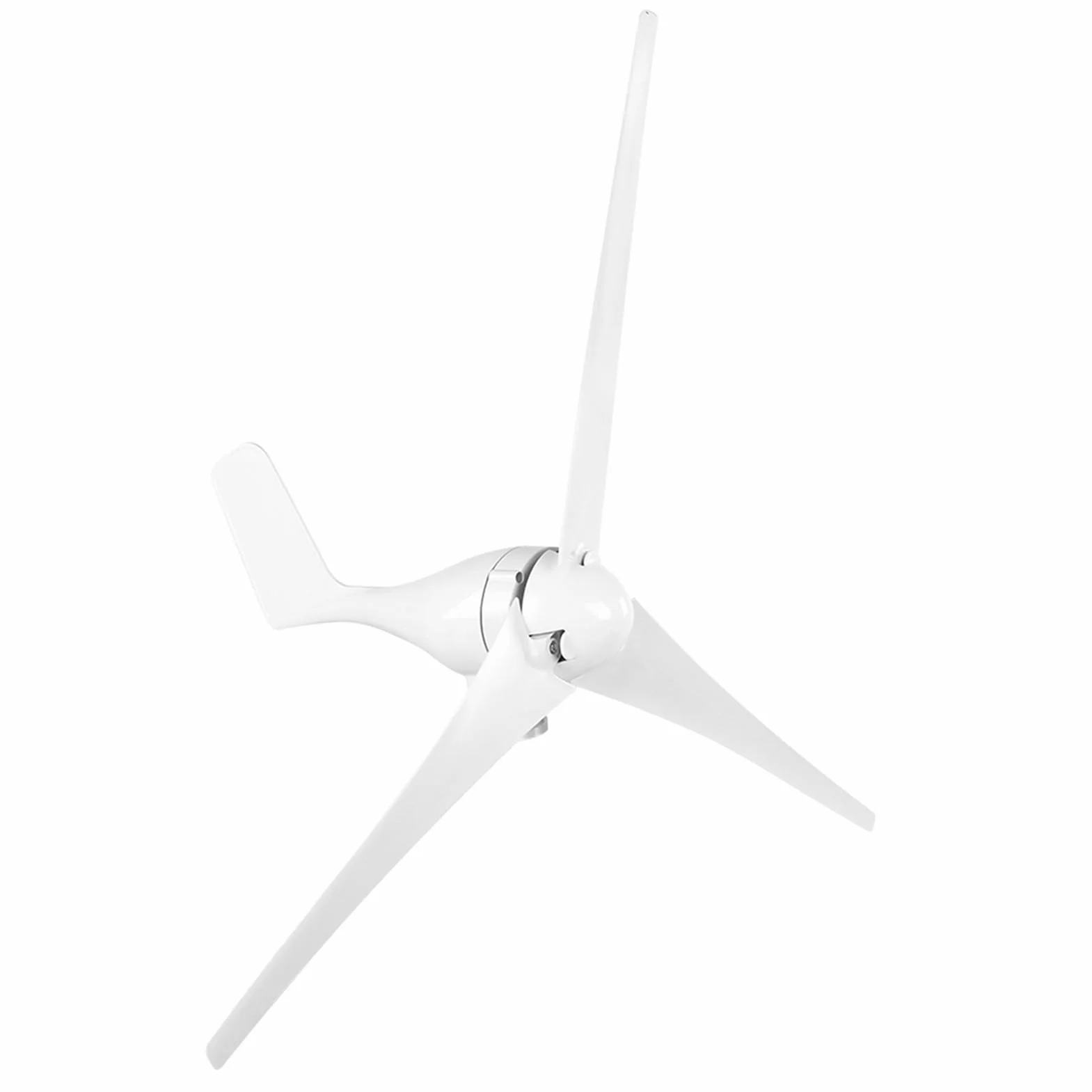 Generador de Turbina de Viento 1200W, Kit de Generador de Molino de Viento con 3 Palas Y controlador de Viento Para Carga Marina (White 12V)