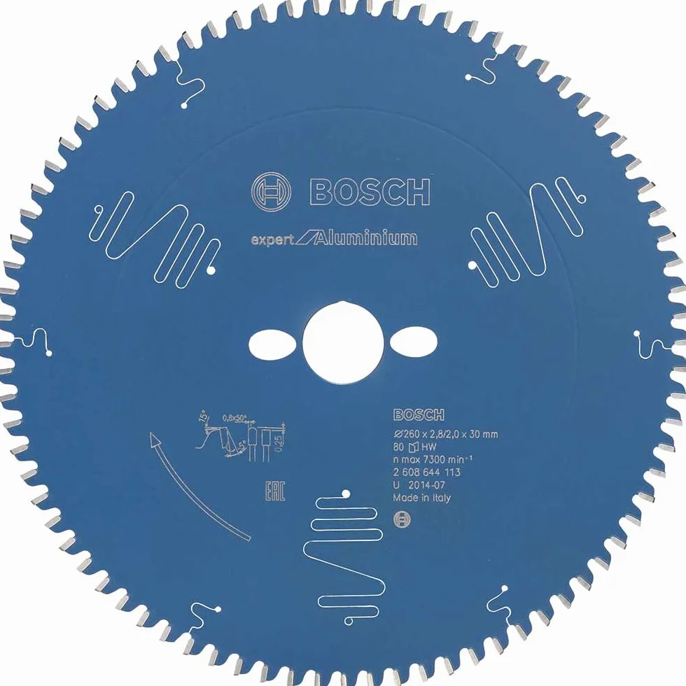 Bosch Professional Hoja de sierra circular 1x Expert for Aluminium (para aluminio, Ø 260 x 30 2,8 mm, 80 dientes, accesorios para sierras circulares)