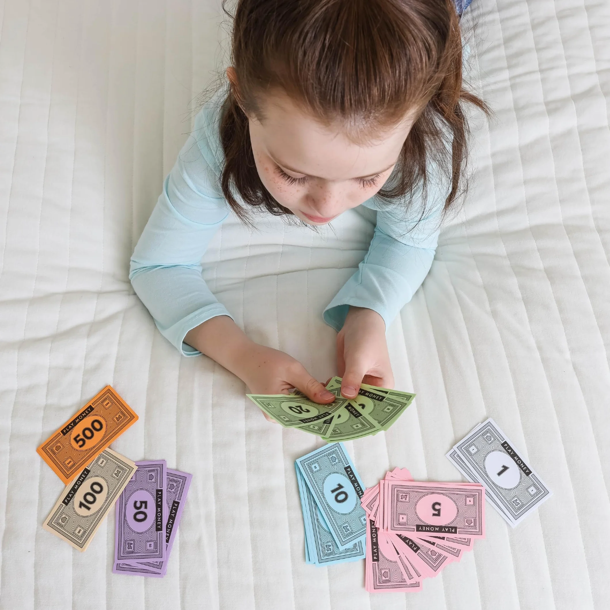 Dinero Ficticio Opoly 520 piezas Dinero Falso Juegos Mesa 65 billetes 8 denominaciones 1 5 10 20 50 100 500 1000 €