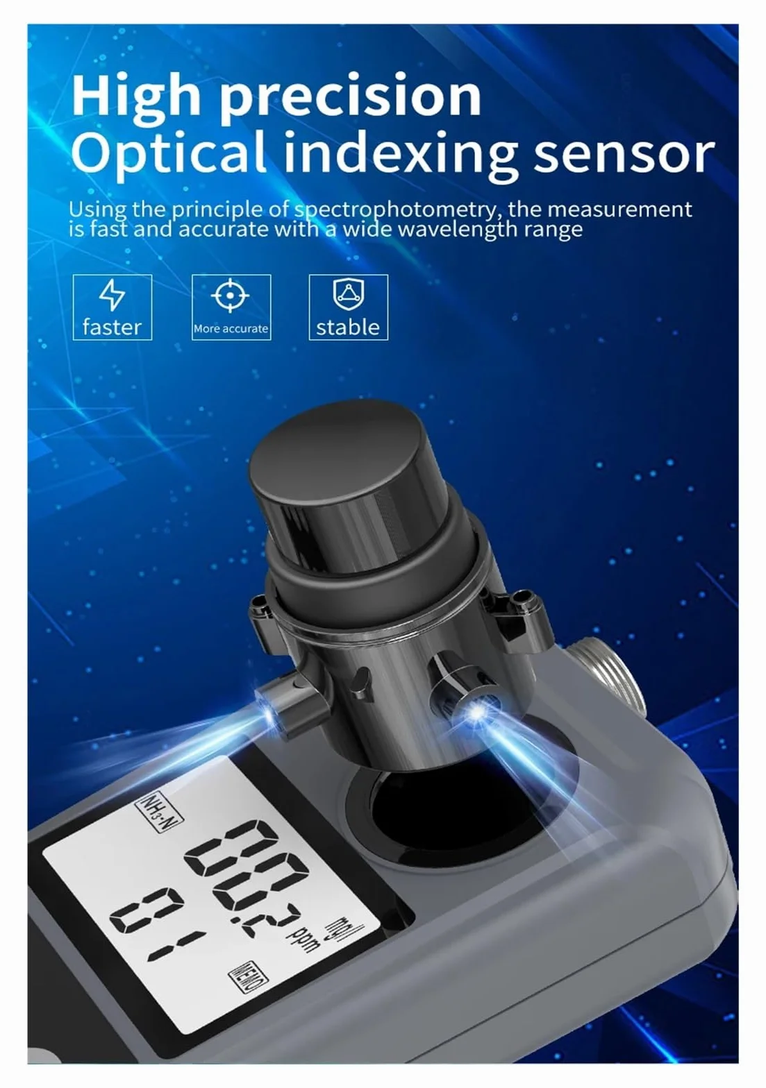Medidor de turbidez digital portátil 0.00-1000 NTU para pruebas de calidad del agua