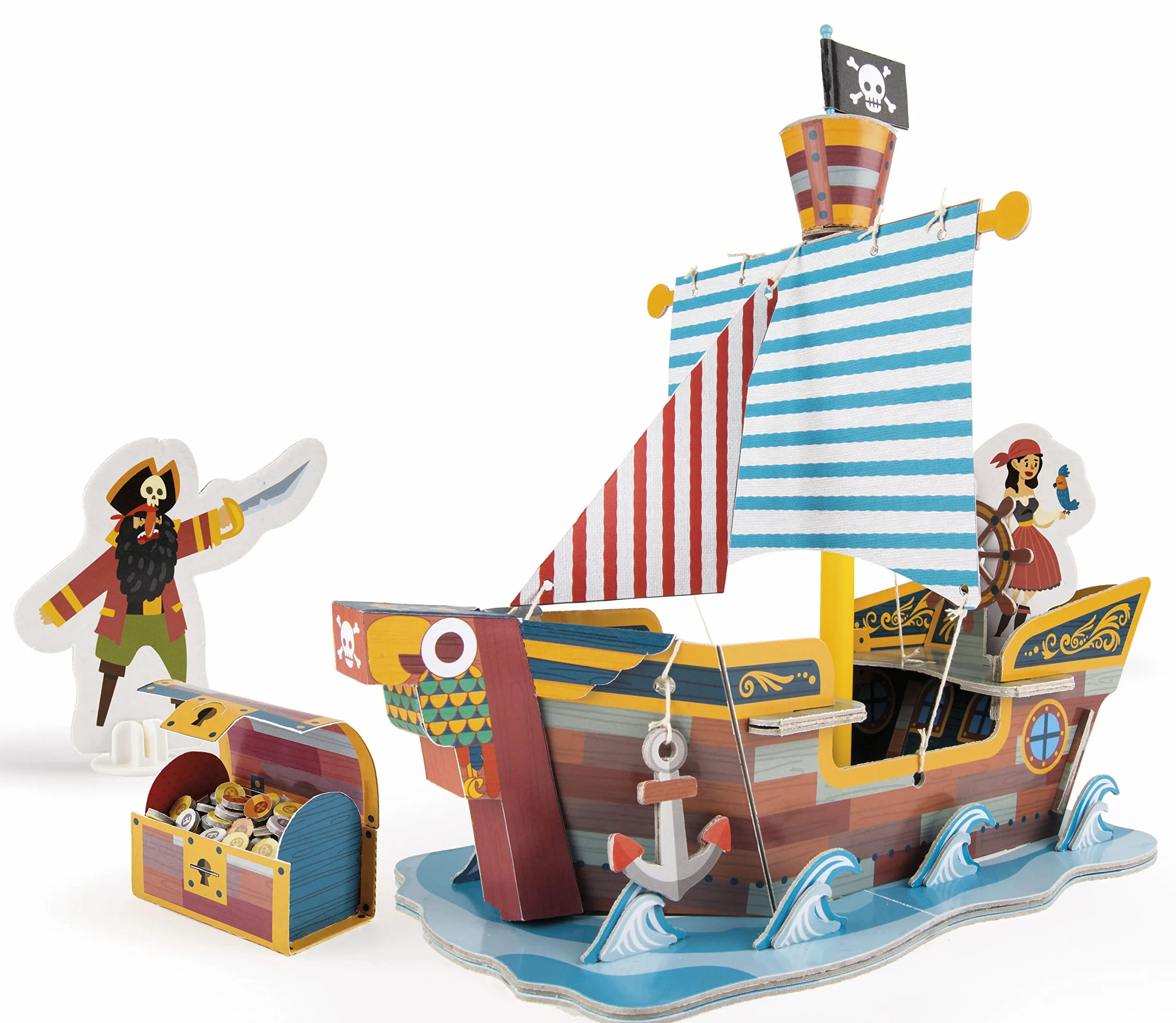 Clementoni CREA tu Barco Pirata Juego Creativo 4 años
