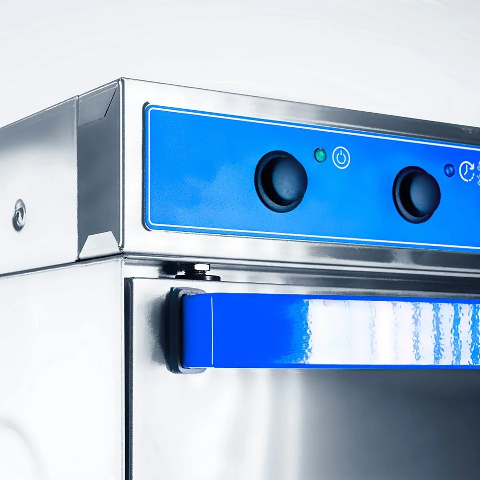 Cleiton® Lavavajillas Industrial Hosteleria | 50x50 | 2 Programas de lavado | 2730W | Lavado en 2 minutos | 565x665x835 mm | Con Bombas de Abrillantador Detergente y Desagüe