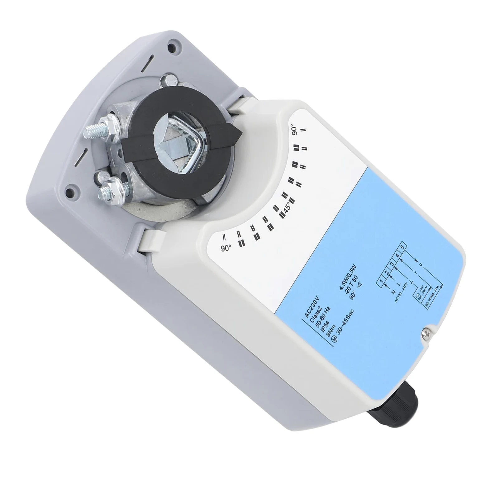 Actuador de Válvula de Aire Eléctrica Sonew, Válvula de Aire de Solenoide Eléctrica, Motor sin Escobillas de CC, Controlador de Válvula de Aire de ángulo de Rotación Ajustable,