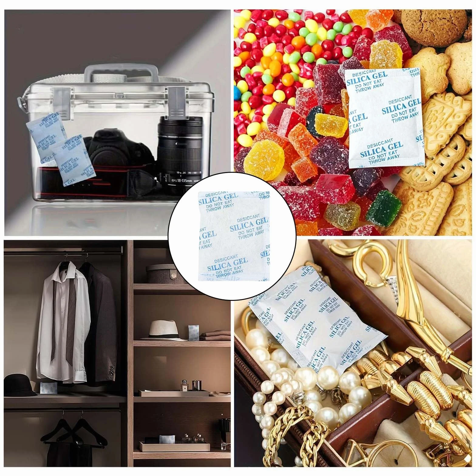 Bolsas de Gel de Sílice 25 g x 22 Piezas Desecante Recambio para Comedero Automático