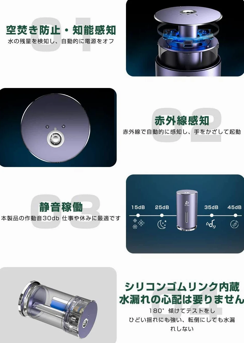 Pulverizador automático de desinfección de Alcohol Mini infrarrojo portátil, dispensador de Alcohol sin Toque, esterilizador de inducción de Carga USB,Sexy Purple