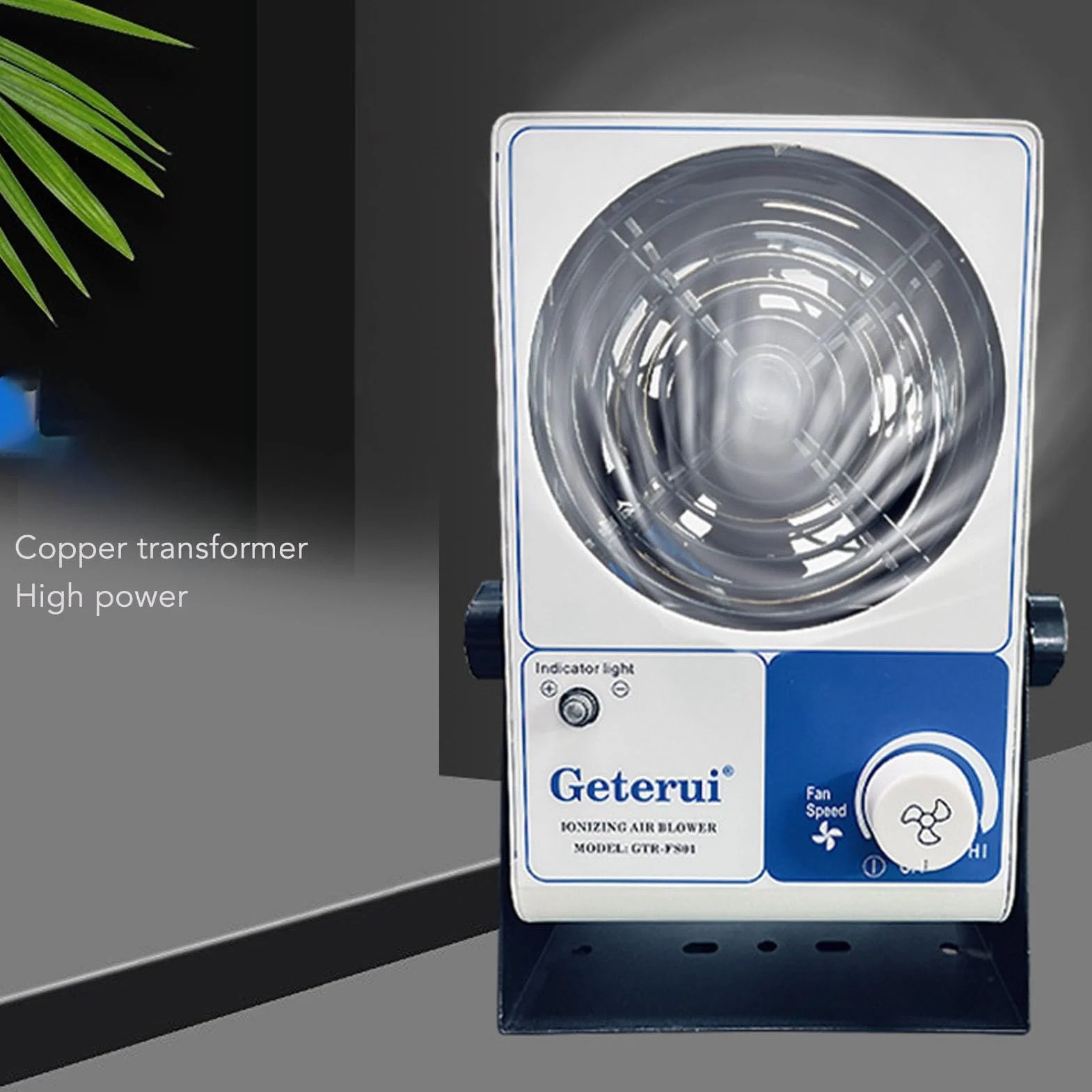 Soplador de Aire Ionizante - Ventilador Antiestático Industrial para Escritorio, Eliminación de Polvo, Ajustable ESD, Descarga Ionizada (Enchufe europeo)