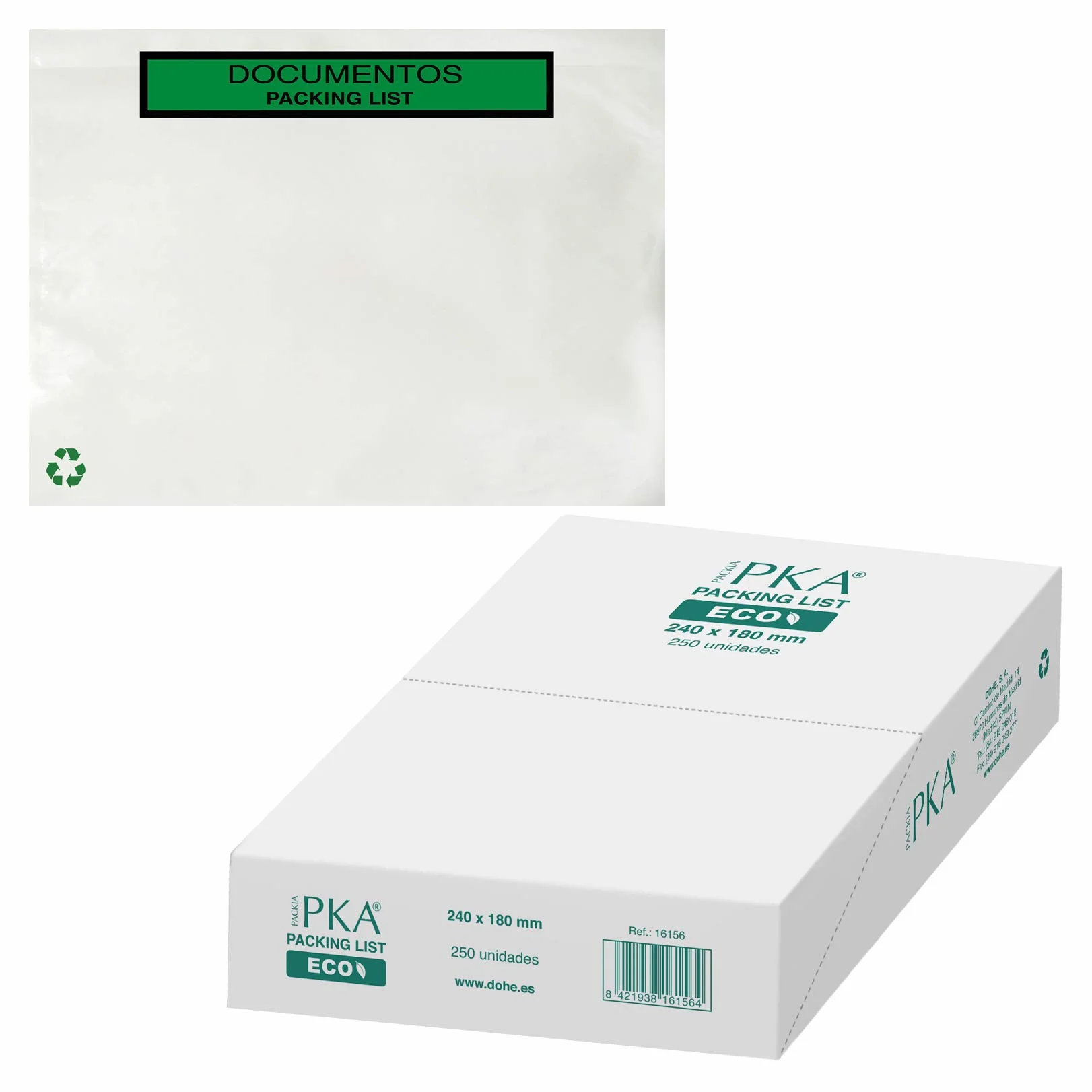 Caja de 250 Uds Packing List 240x180 mm ECO