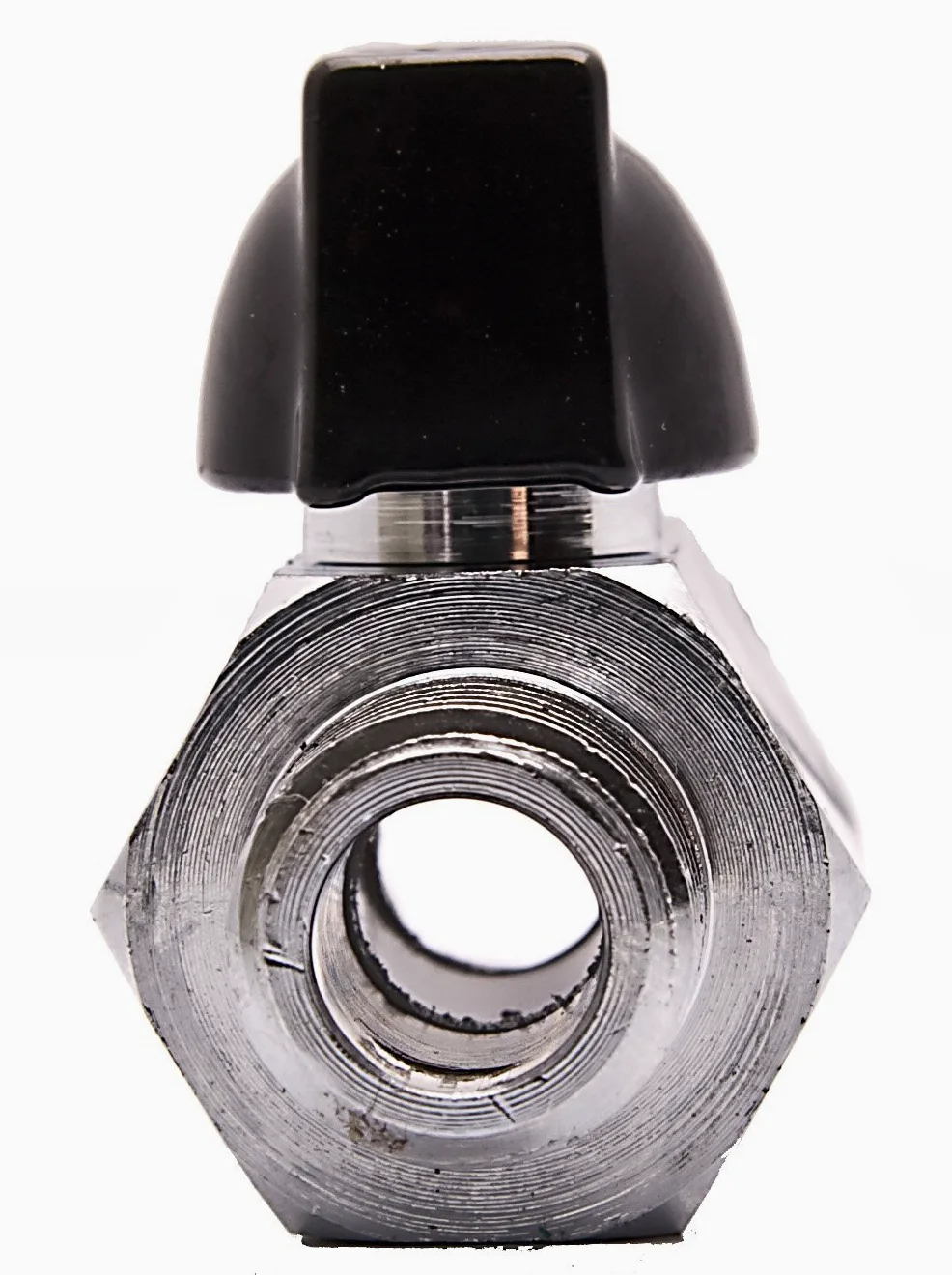 1/4 "mini latón válvula de bola bañado en cromo, hembra x macho TNP