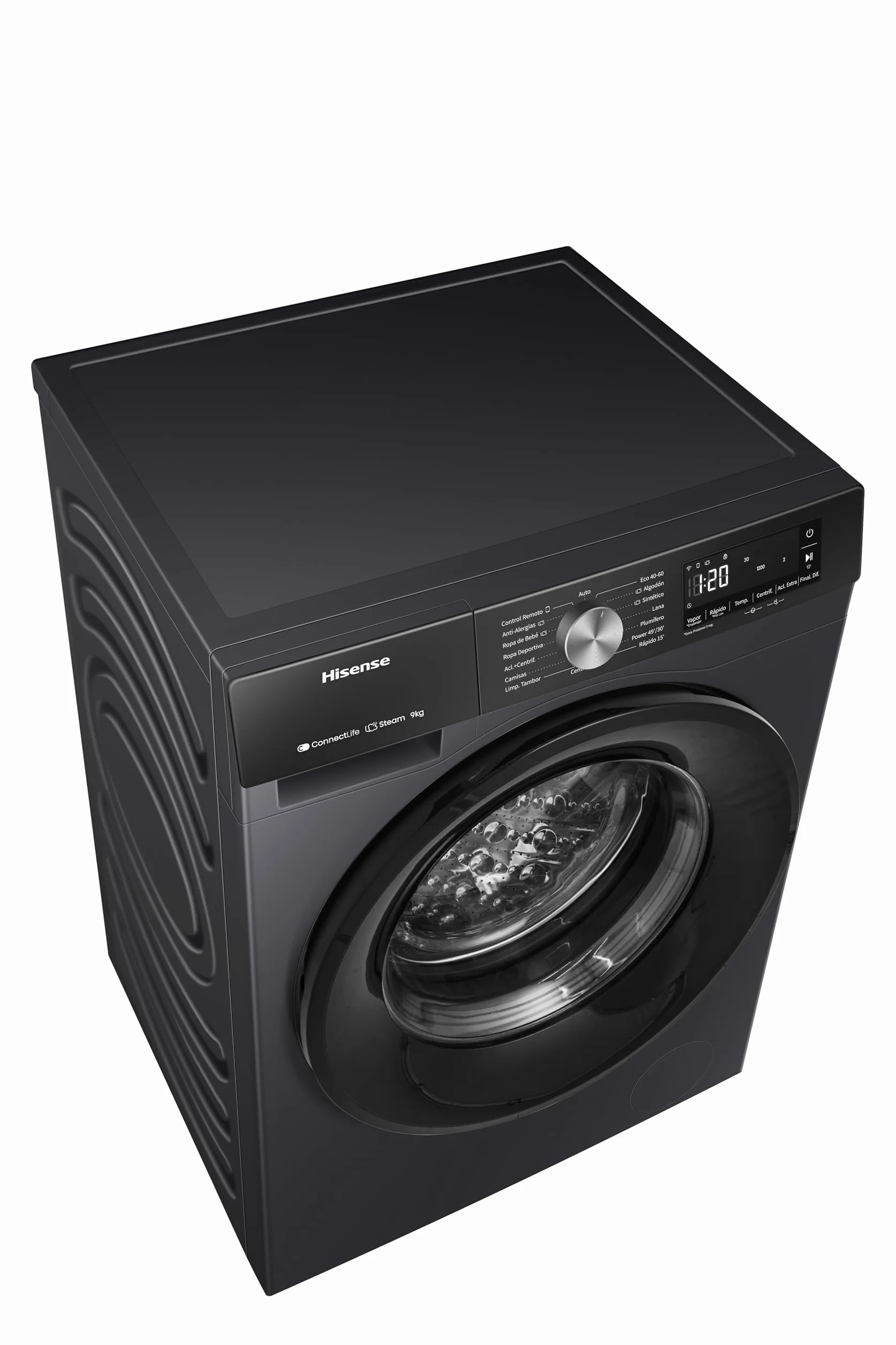 Hisense WF3S9043BB3 Lavadora 9 Kg 1400 RPM Clase A-30%/D 60 cm Negro