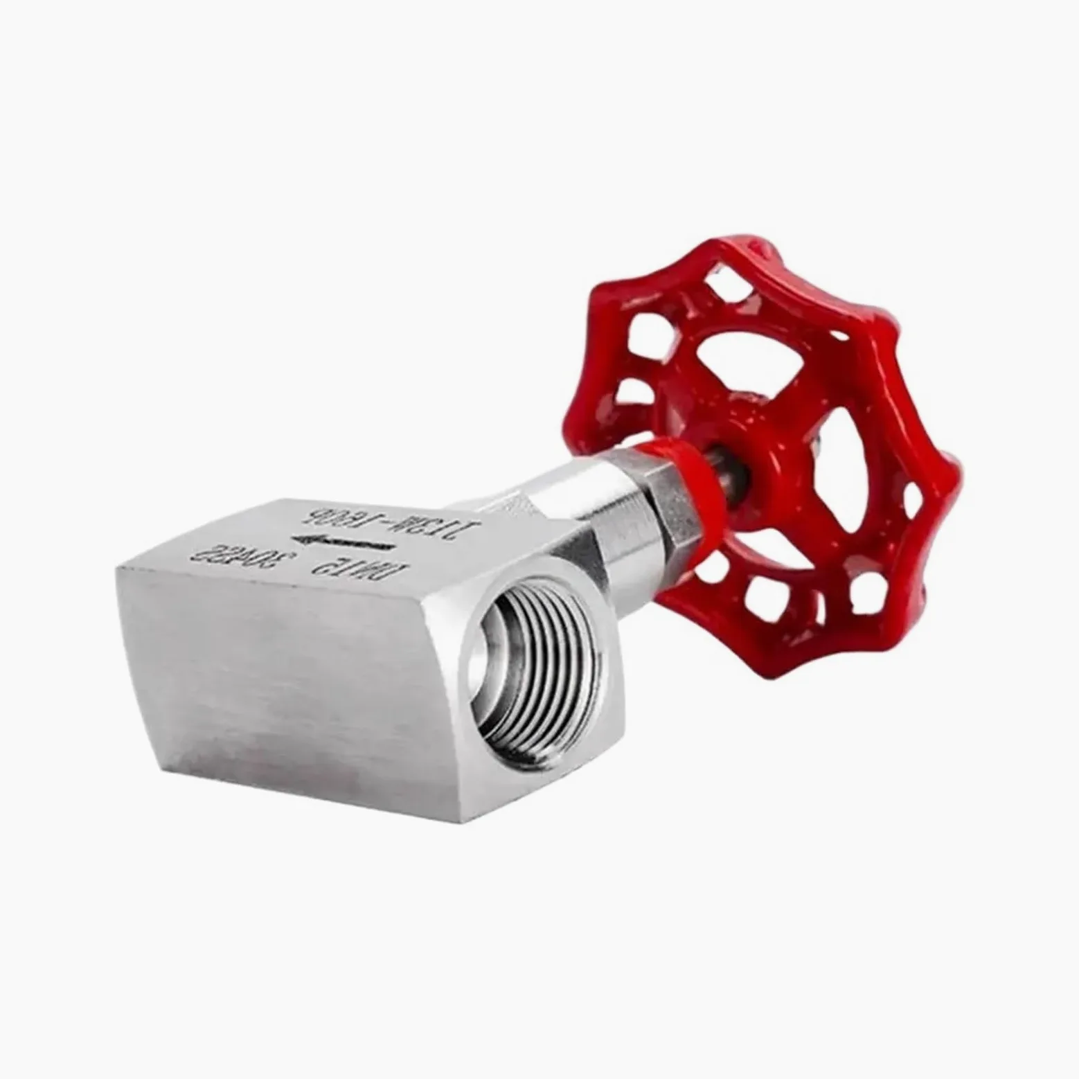 válvula de Aguja 1/4" 3/8" 1/2" 3/4" válvula de Globo del Hilo Femenino de la válvula de Aguja del Acero Inoxidable J13-160P(1/2")