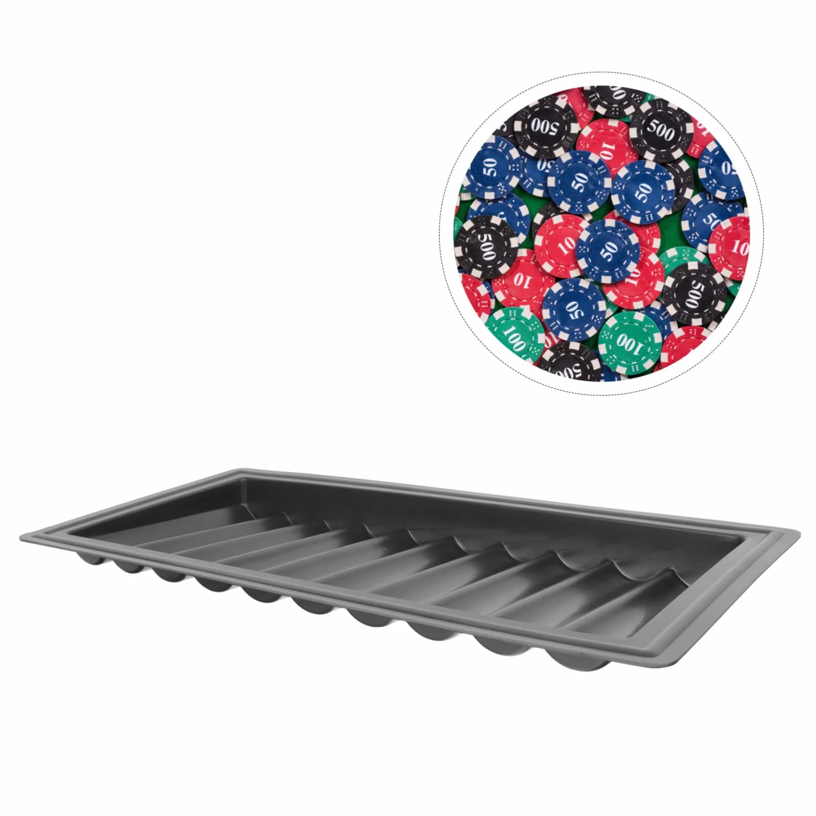 Plastic Chip Tray Table for Poker Texas Holdem Storage Rack