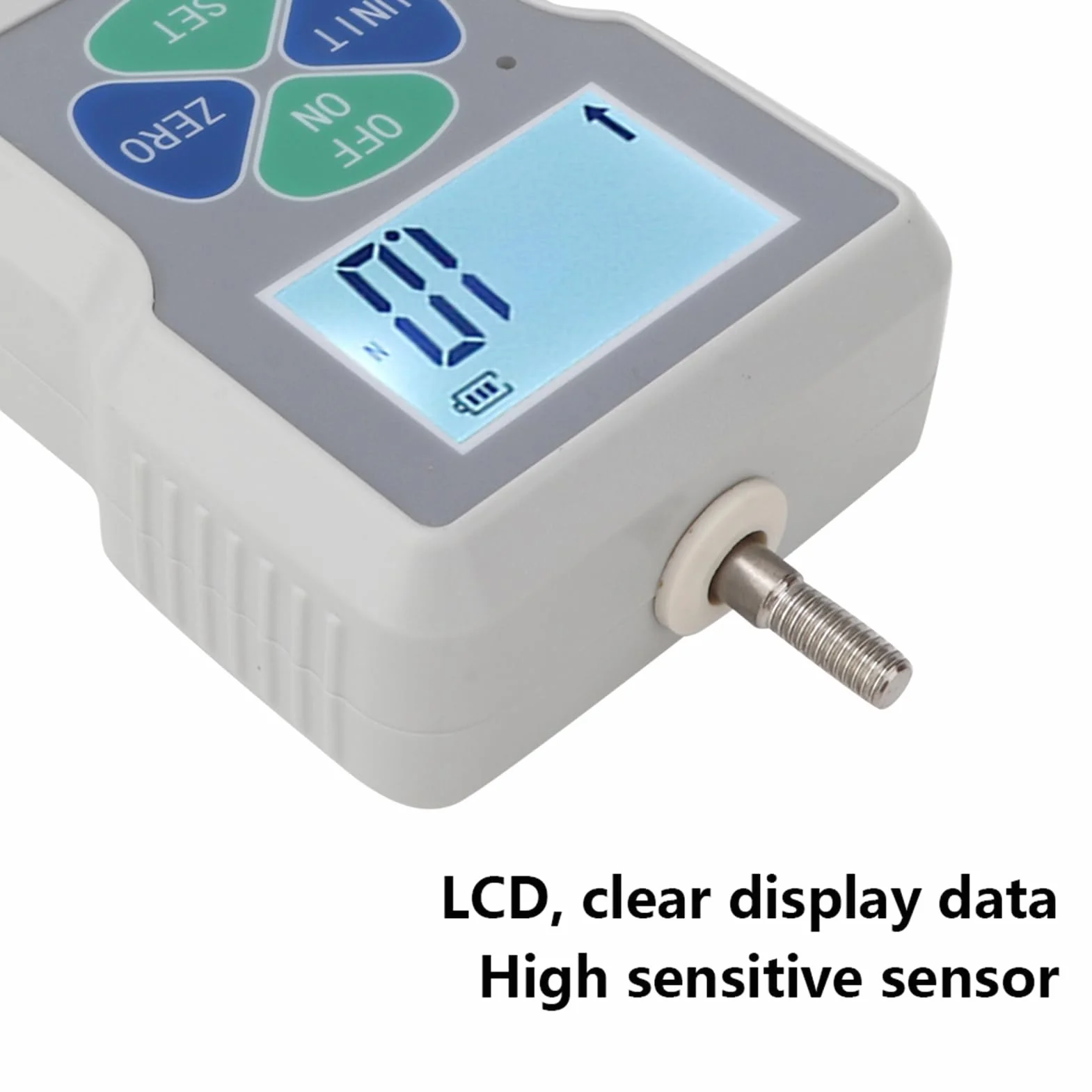 Medidor de Fuerza Digital SF-100, Probador de Empuje y Tracción, Instrumentos de Medición de Presión 100N con Pantalla LCD, Enchufe Estadounidense (Enchufe de la UE)