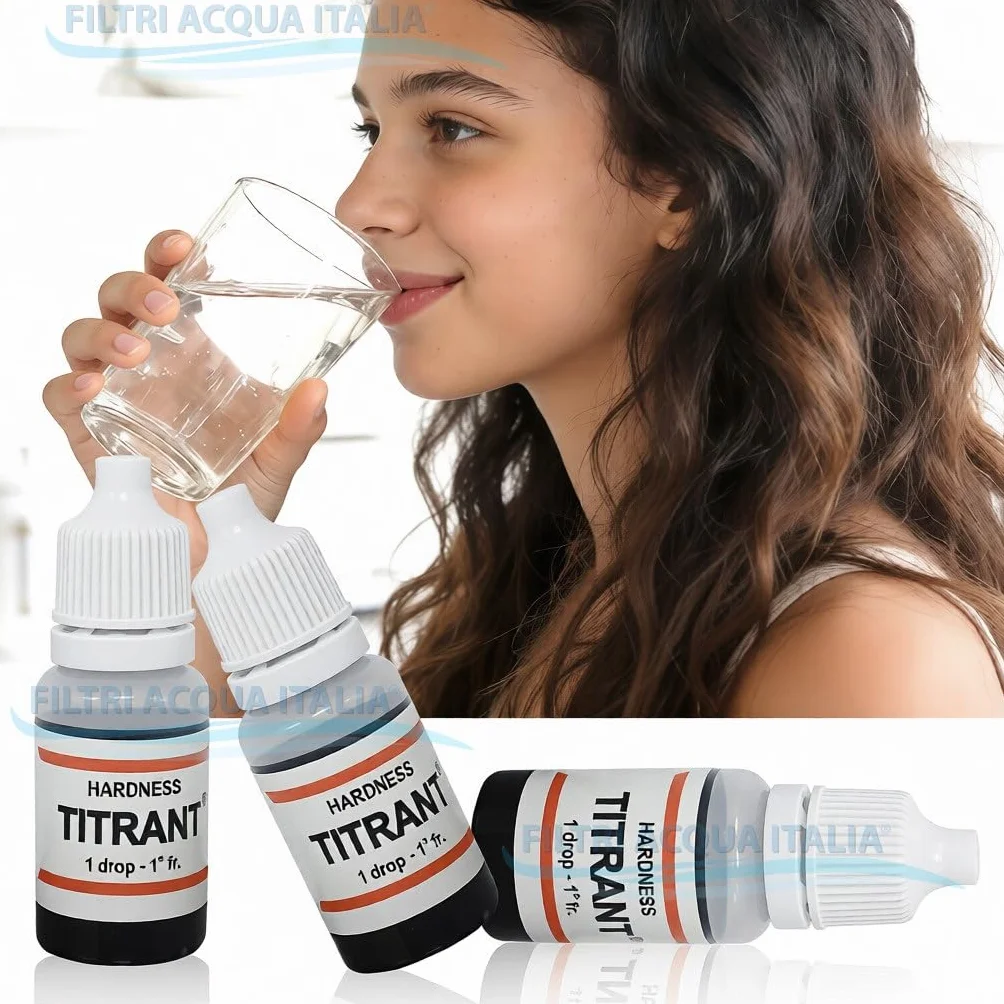 Kit análisis dureza agua Titrant grados franceses medir cal