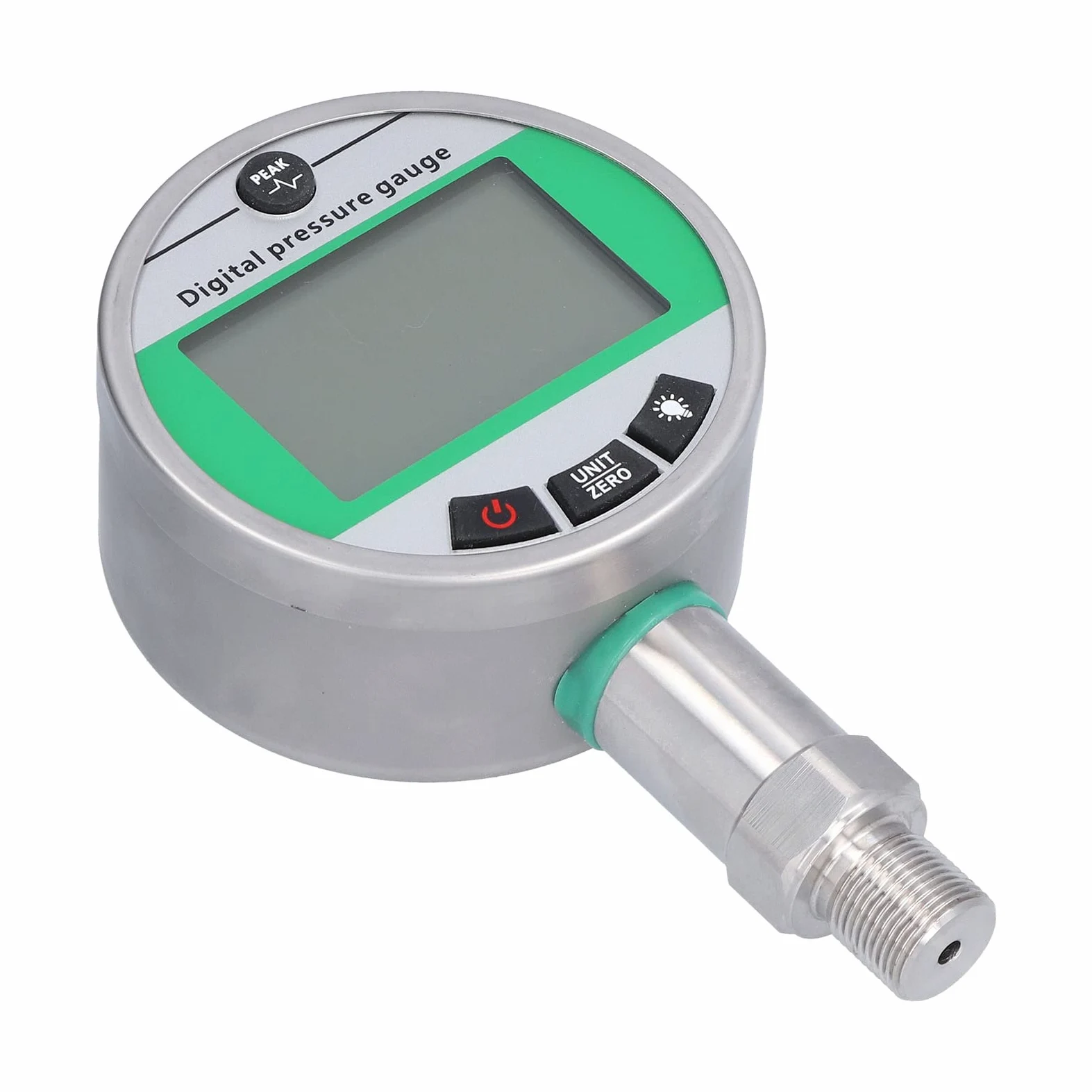 Manómetro Hidráulico Digital Preciso y Duradero para Controlar la Presión en Diversas Aplicaciones, Acero Inoxidable, 100 Mm, 1 Unidad