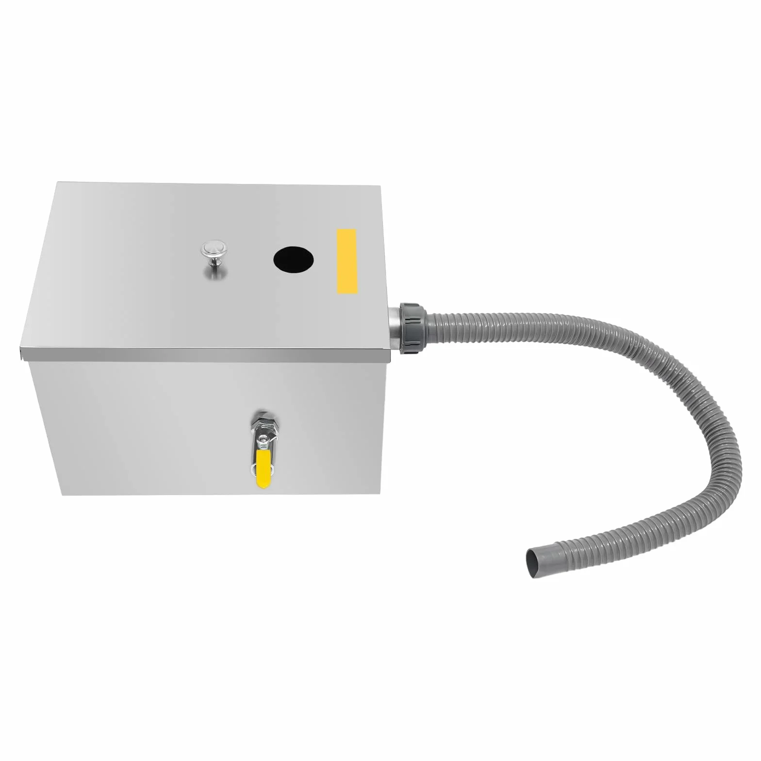 Separador de grasa Interceptor, 20 l, acero inoxidable, trampa de grasa para fregadero, filtro de aceite de aguas residuales, trampa comercial, para restaurante, cocina, hotel, cafetería, diseño