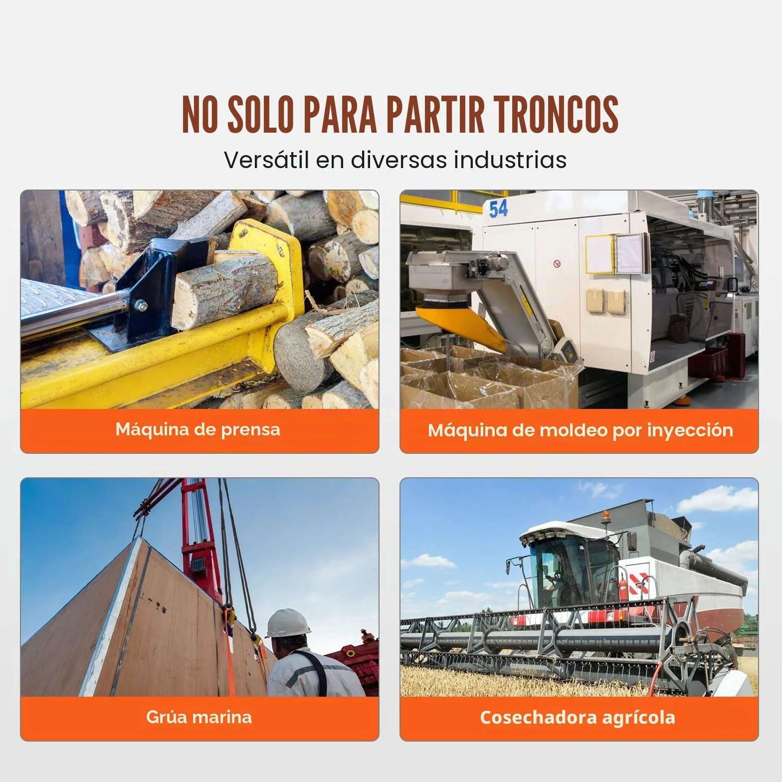 VEVOR - Kit de Bomba hidráulica para Troncos de 16 GPM, Bomba de Engranajes hidráulica de Aluminio de 2 etapas 4000 PSI con válvula de Entrada de 1 Pulgadas, Salida NPT 1/2 '' 3600 RPM, para Motor
