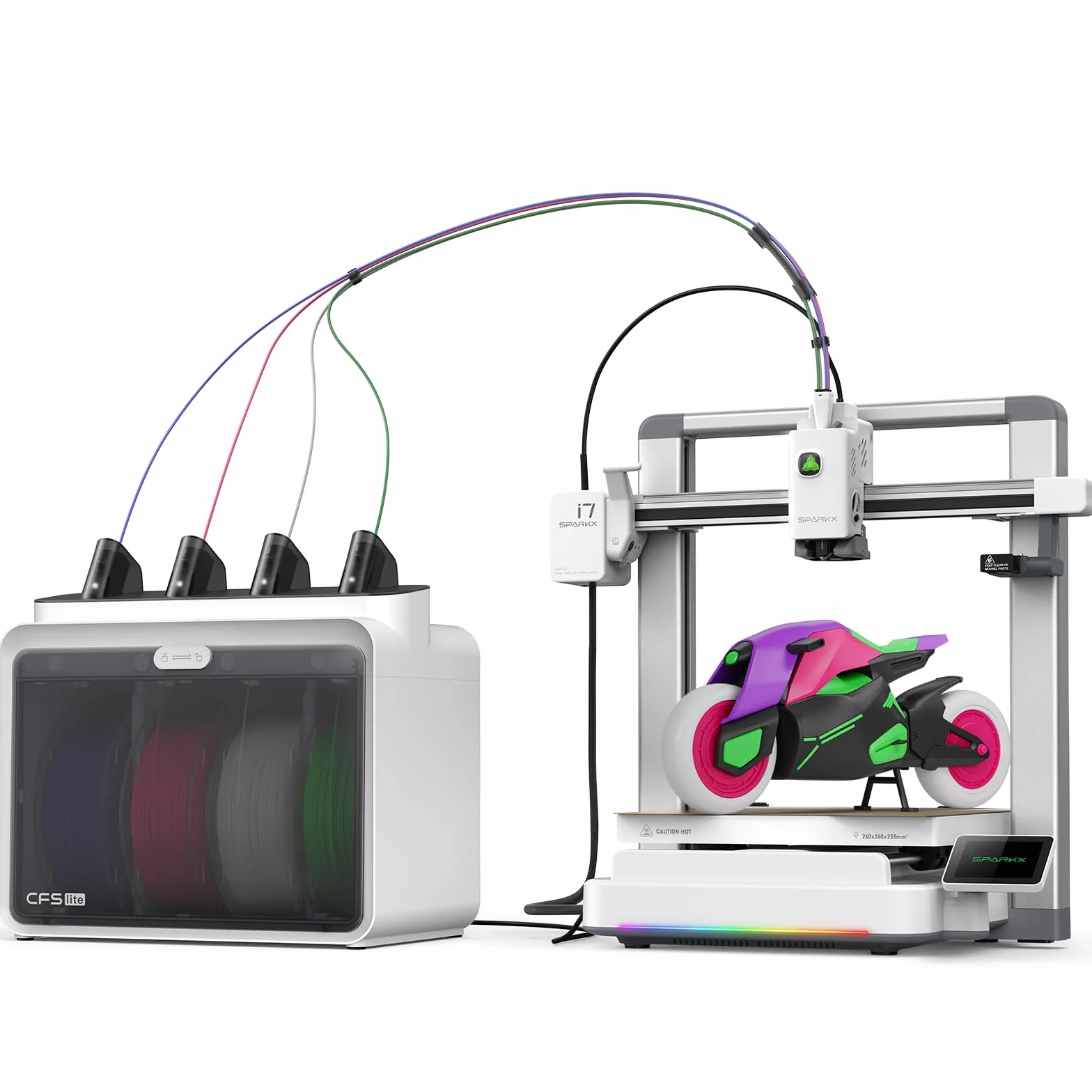 Creality SPARKX i7 Color Combo Impresora 3D, Modelado 3D por IA a Partir de Fotos, preparada para impresión Multicolor, nivelación automática, Impresora 3D FDM de sobremesa para Principiantes