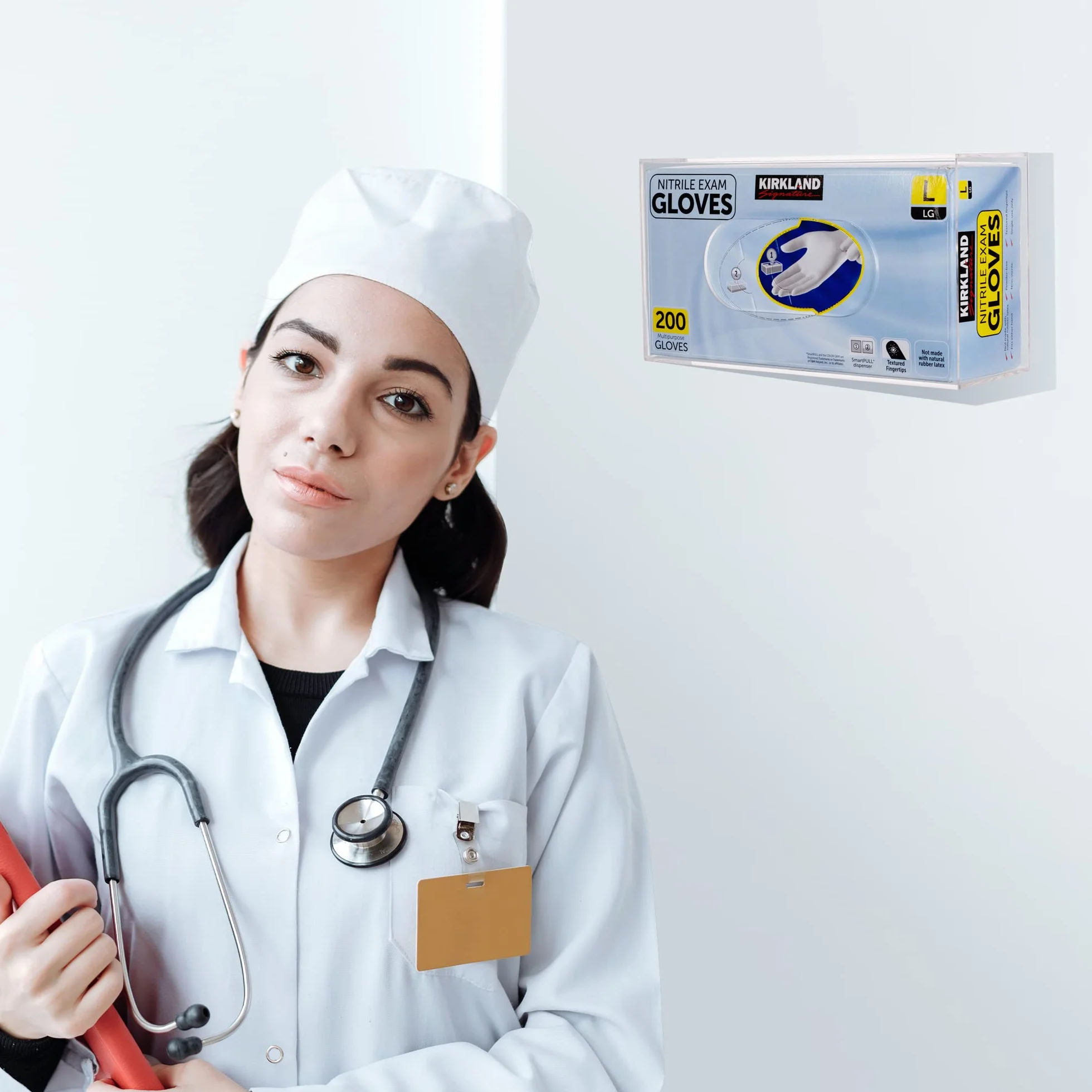 Dispensador de guantes desechables de acrílico
