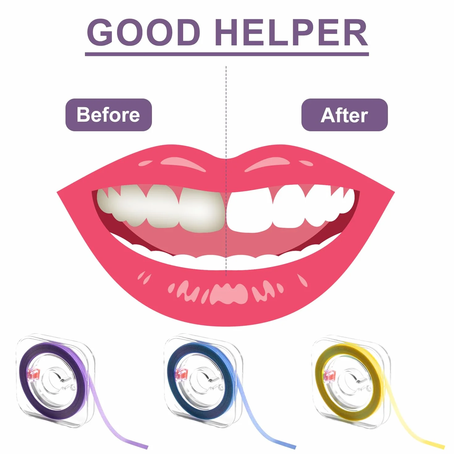Gosknor 3 Tiras Pulido Dental Kit Lijado y Pulido Dientes Tiras Abrasivas para Limpieza Dental Tira de Acabado