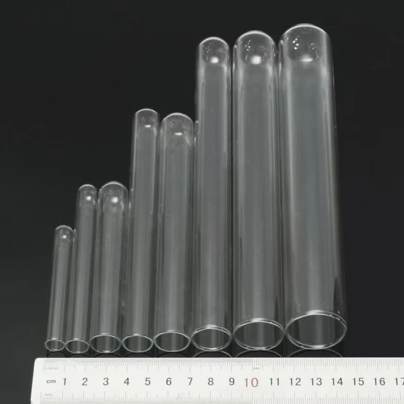 Tubos de ensayo de vidrio de borosilicato de 10 piezas: parte inferior en forma de U, 10 mm-30 mm, uso en laboratorio(30mmx200mm)