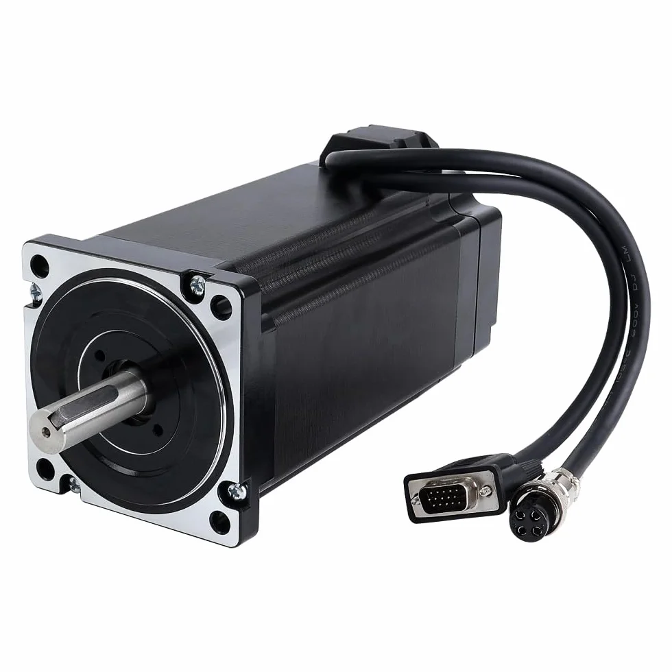STEPPERONLINE YS Serie 1-Achs Closed-Loop Stepper-Kit V2.0 12,0 Nm (1699,34 oz.in) Motor Nema 34 con cable de 2,0 m y controlador 2.0 0-8,5 A 20-80 VAC/30-110VDC