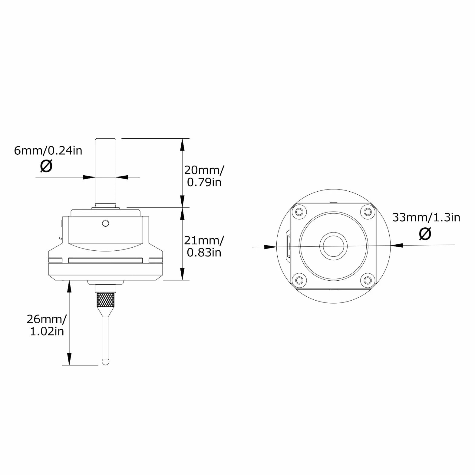 Sonda Táctil 3D CNC, Buscador de Bordes 3D Buscador de Bordes con Punta de Acero de Tungsteno de Alta Precisión Sensor de Longitud de Herramienta CNC 3D, para Dispositivos